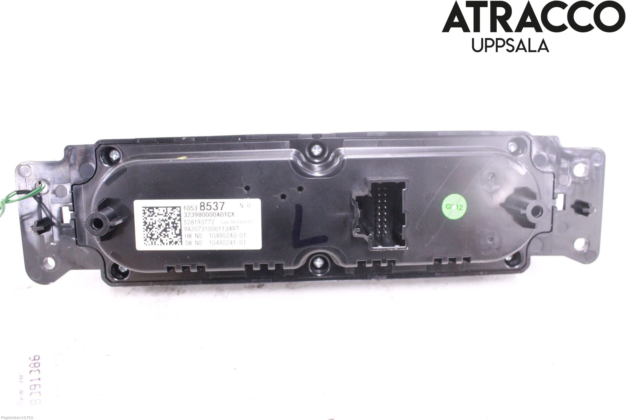 MG ZS EV 20- Varme Ac Betjening-Display