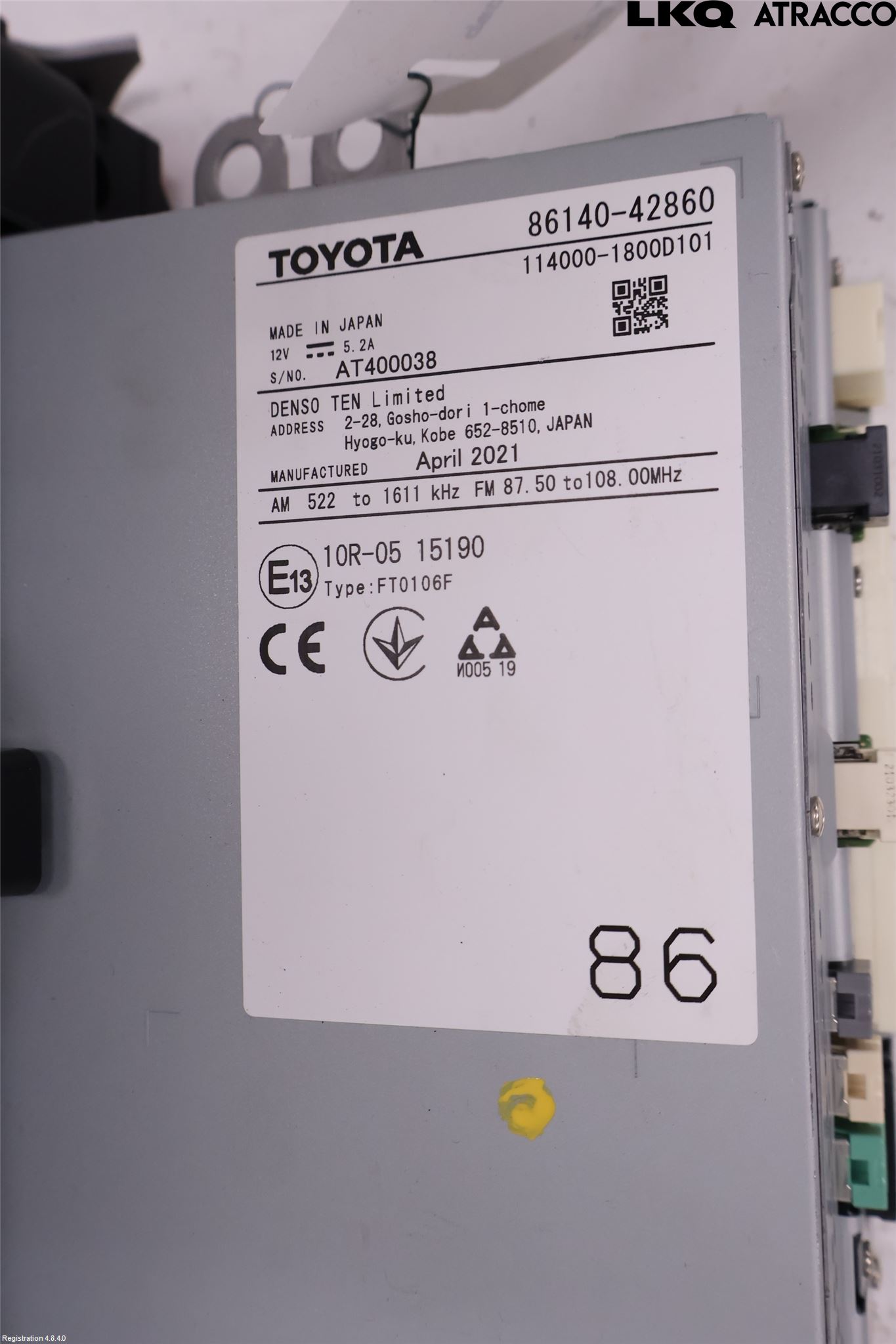 Toyota RAV4 19- Stereo Radio Med Cd