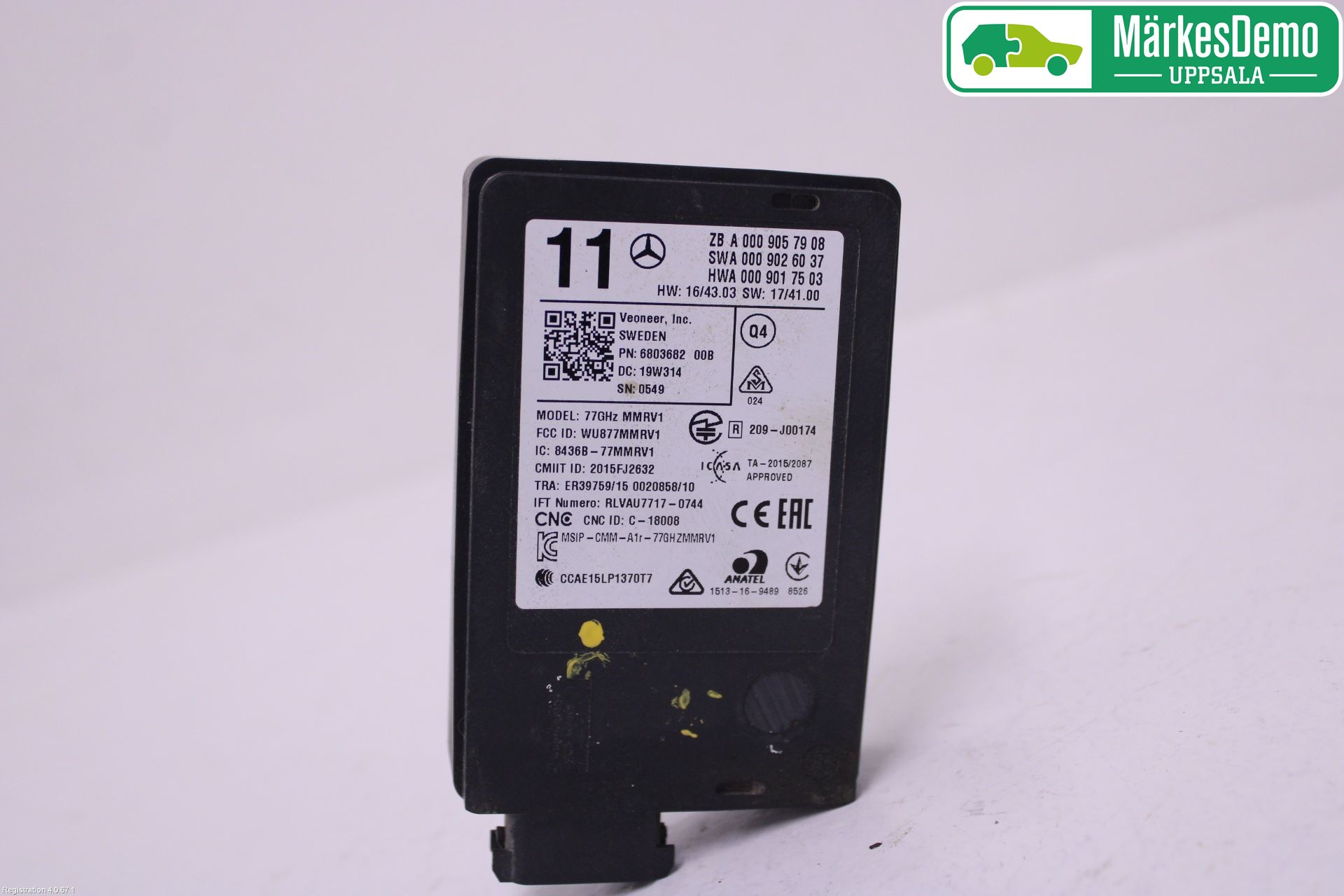 Mercedes-Benz MB E-KLASS (W213) 16-23 Sensor Kollisjonsbeskyttelse