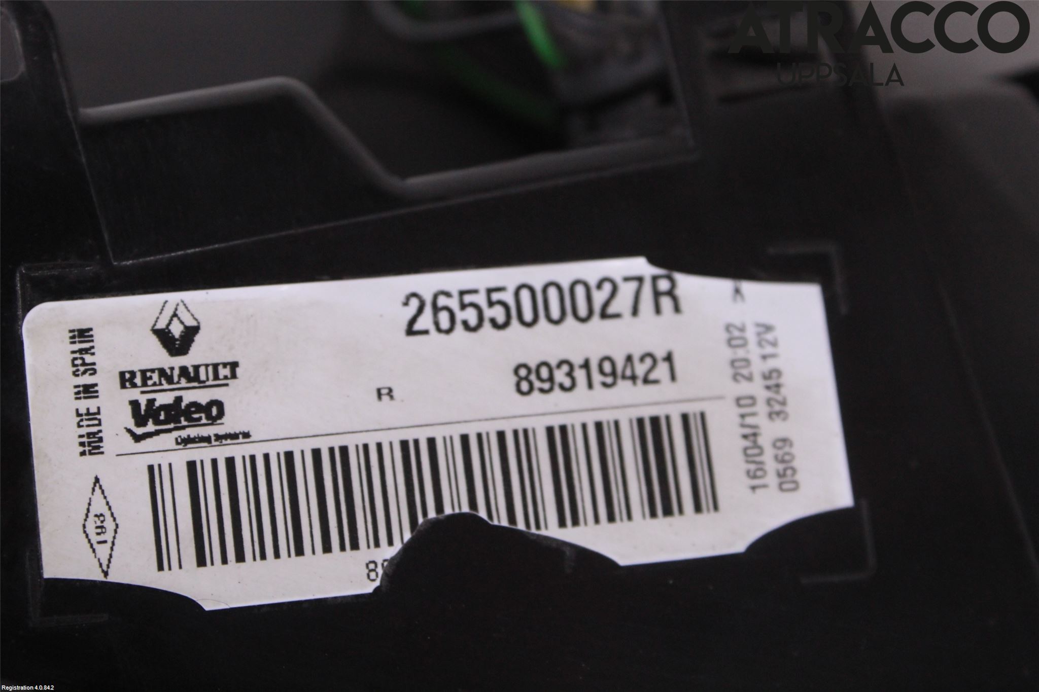Renault MEGANE III 09-15 Baklykt Høyre  På Luke(Indre)