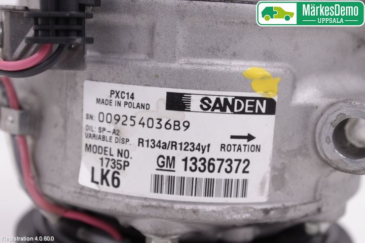 Opel ASTRA K 16-22 Varme Ac Kompressor