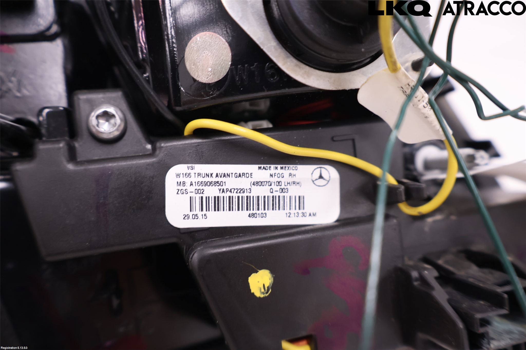 Mercedes-Benz MB ML/GLE-KLASS (W166) 12-18 Baklykt Høyre  På Luke(Indre)