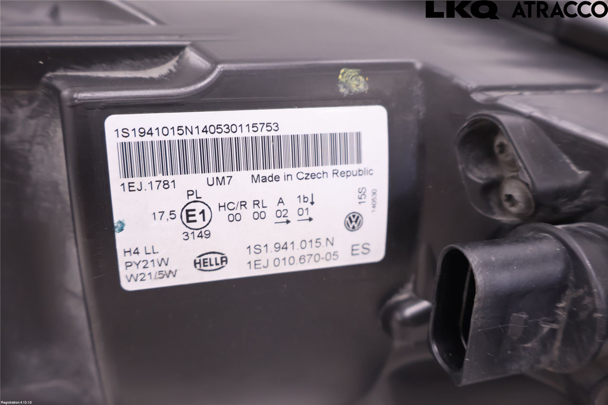 Volkswagen VW UP! / E-UP! Frontlykt Venstre