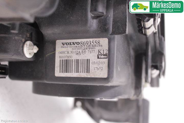 Volvo S80 99-03 Frontlykt Høyre
