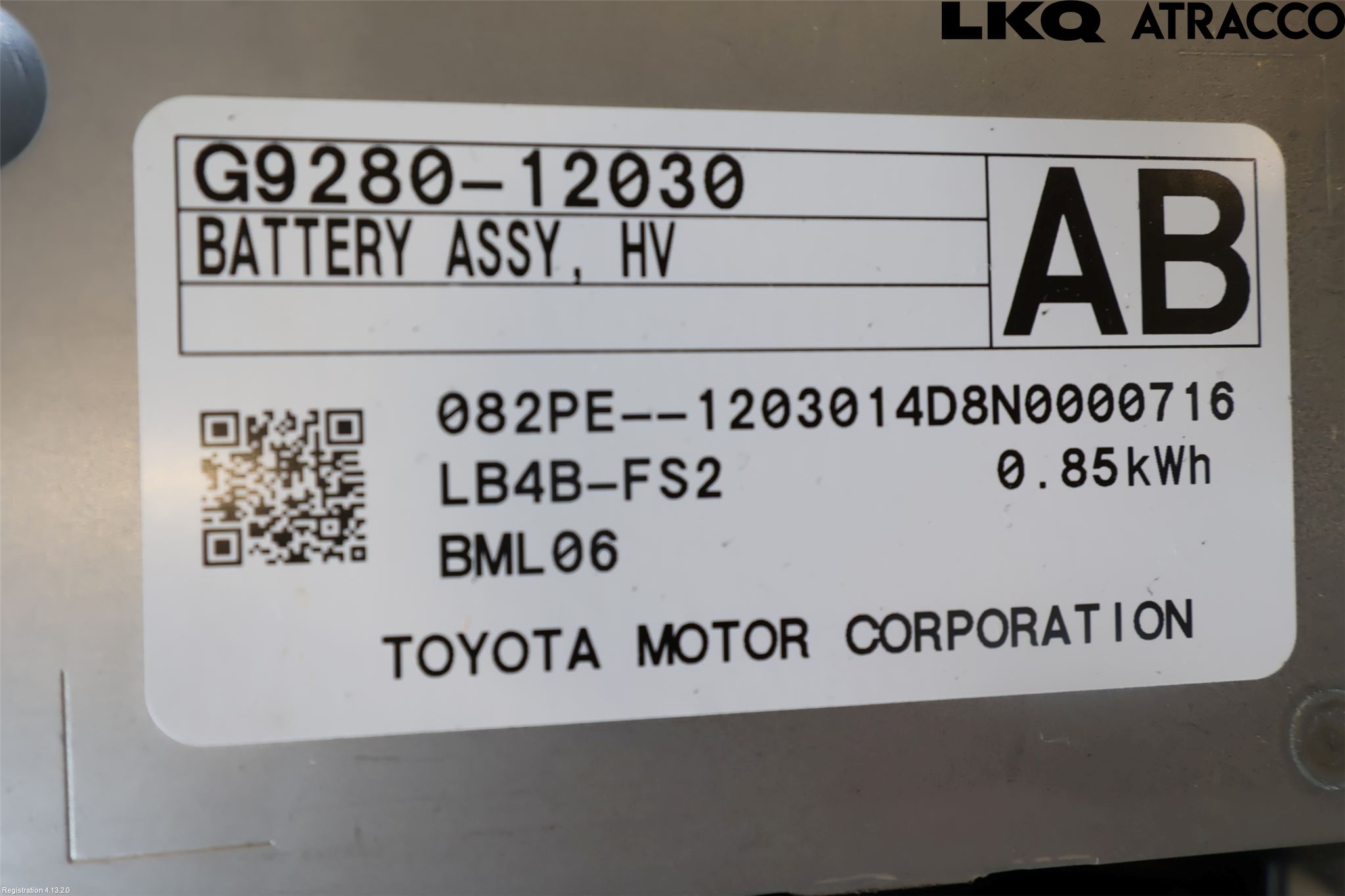 Toyota COROLLA 19- Hybrid Batteri