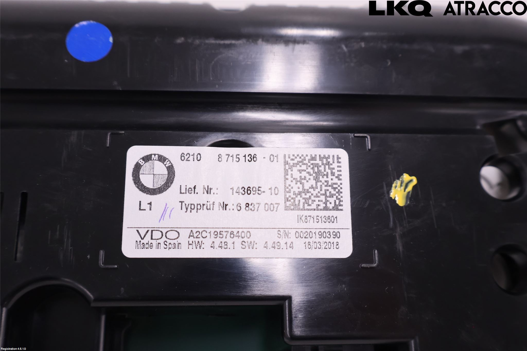 BMW 1 F20/F21 11-19 Instr Kombinert