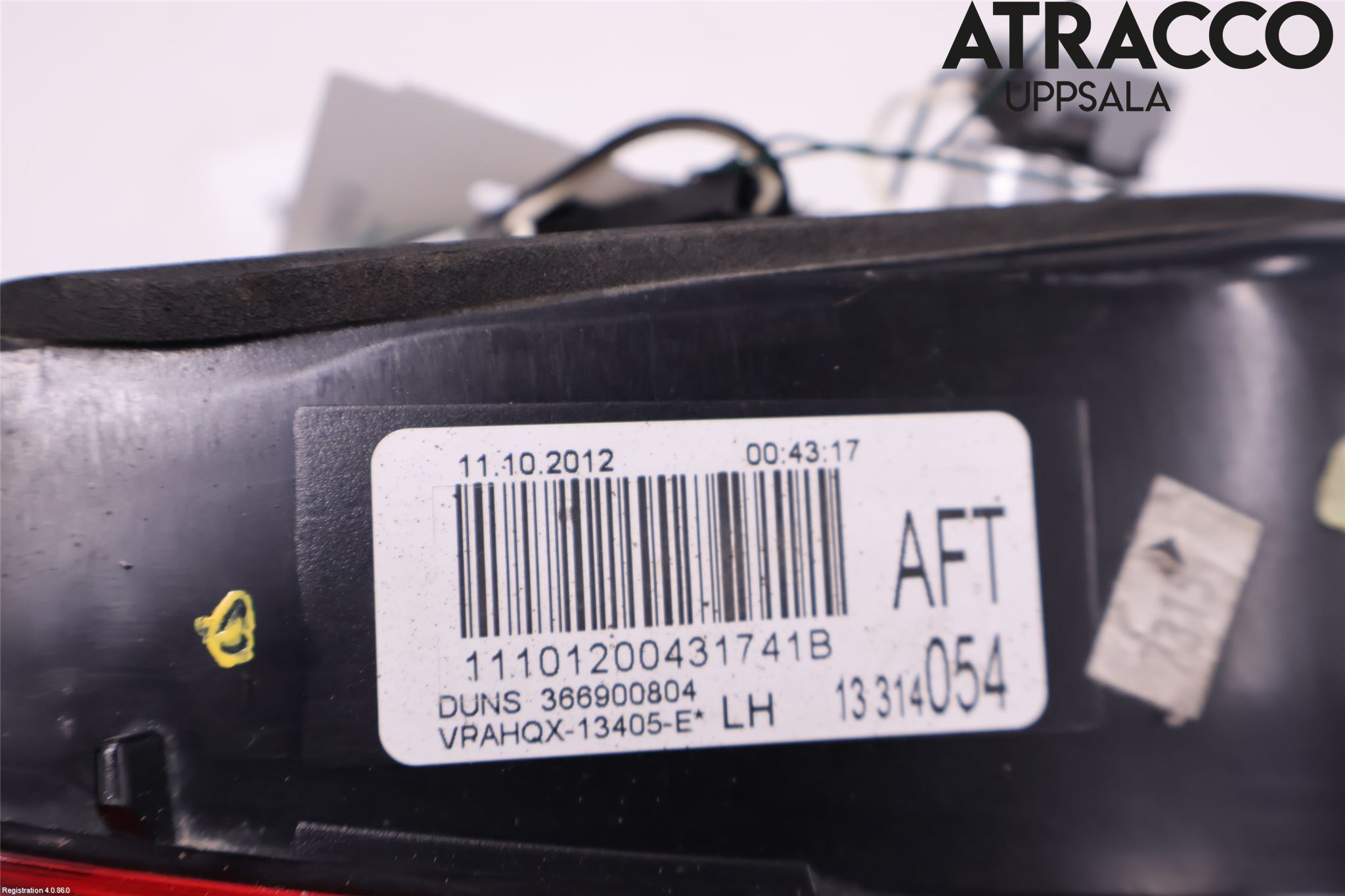 Opel ASTRA J 10-15 Baklykt Venstre  På Luke(Indre
