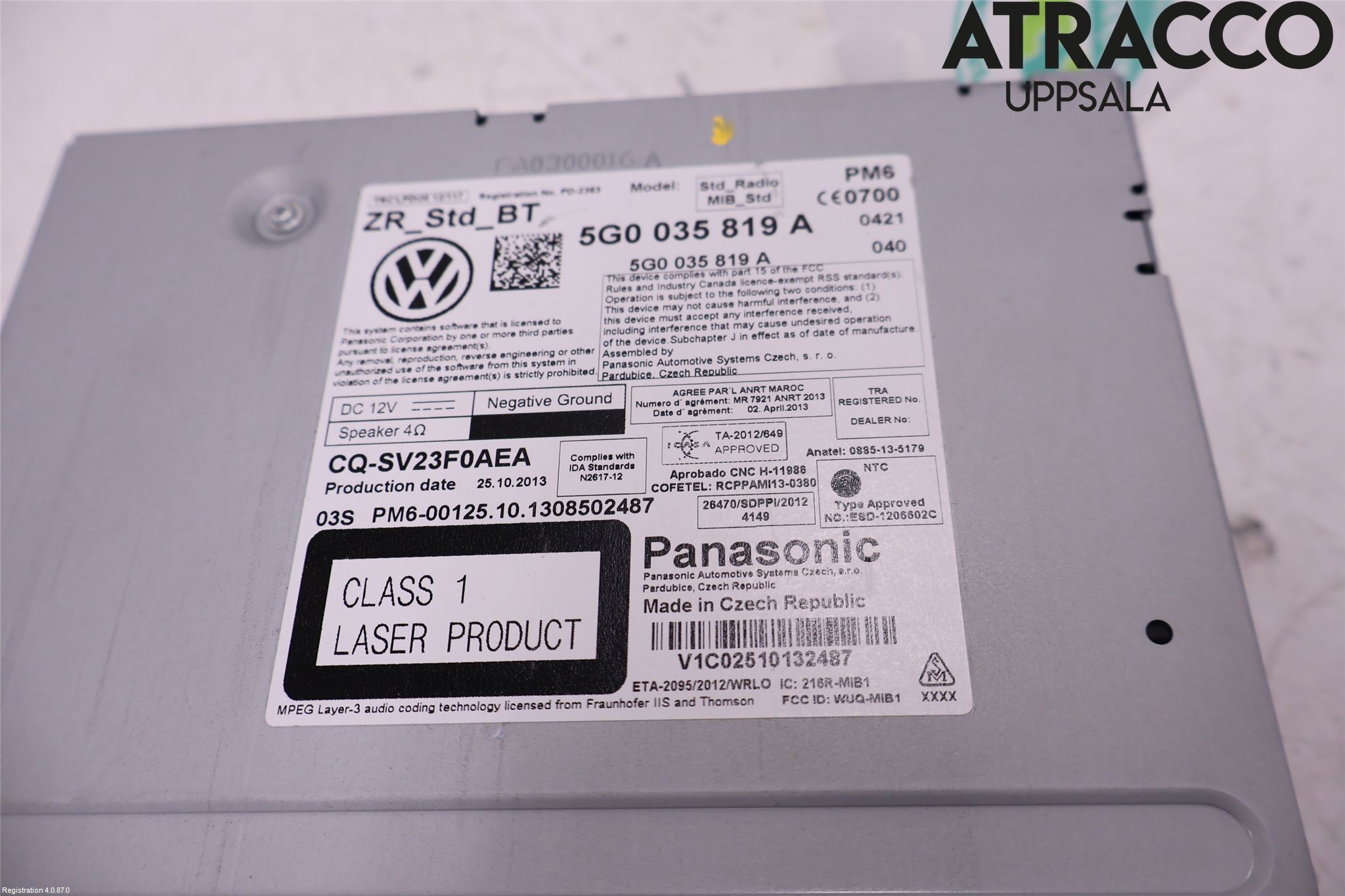 Volkswagen VW GOLF / E-GOLF VII 13-20 Stereo Radio Med Cd