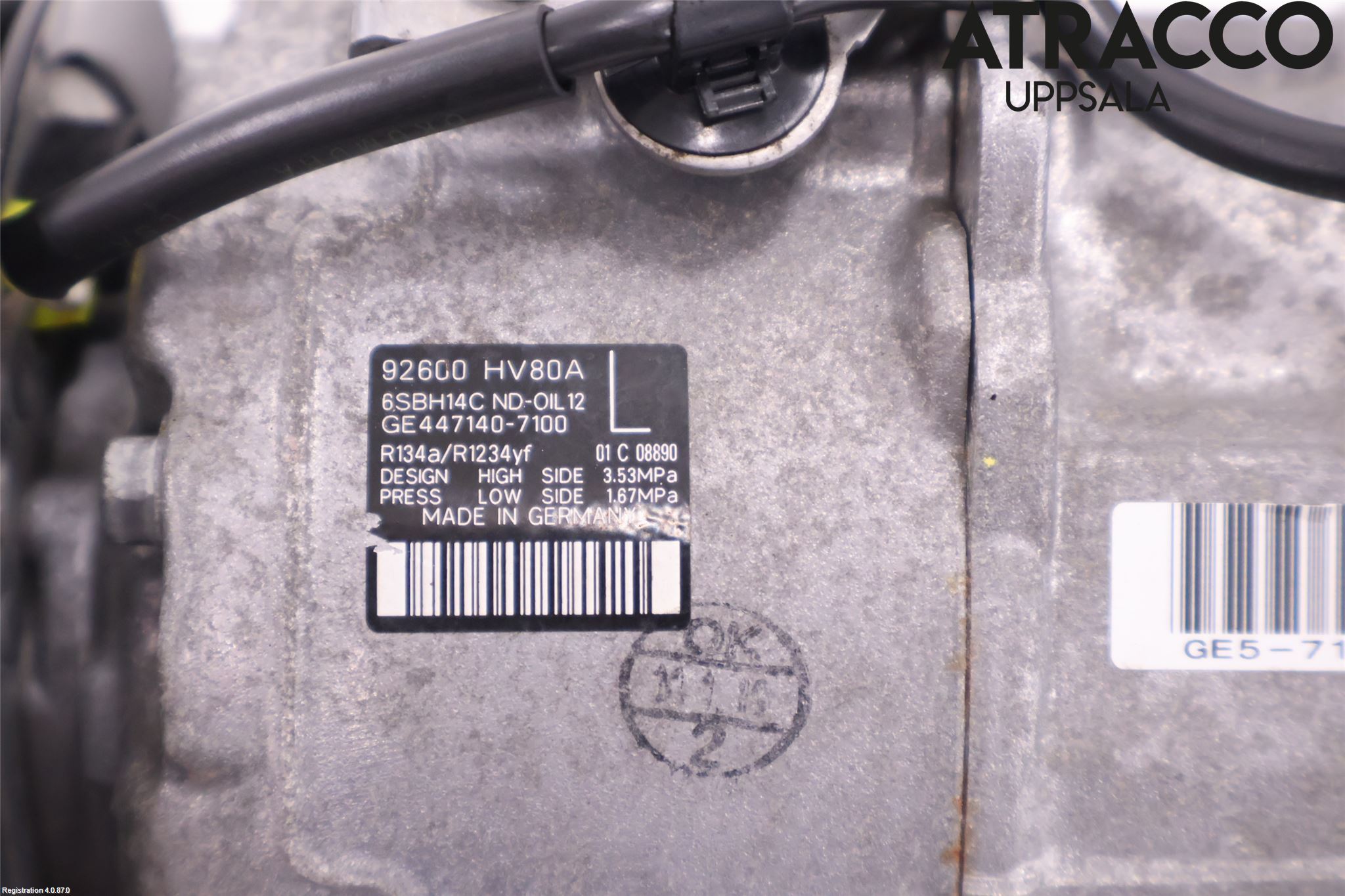 Nissan QASHQAI 17-21 Varme Ac Kompressor