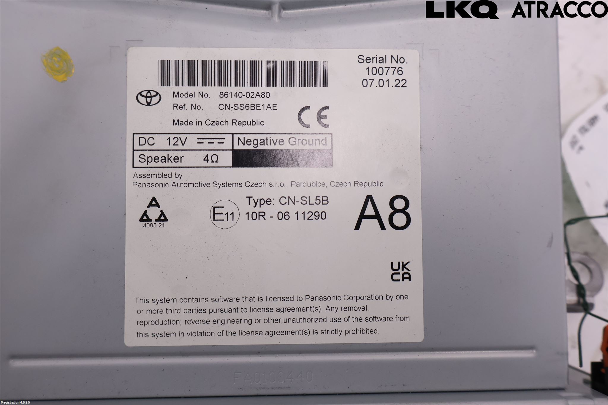 Toyota COROLLA 19- Stereo Radio Med Cd