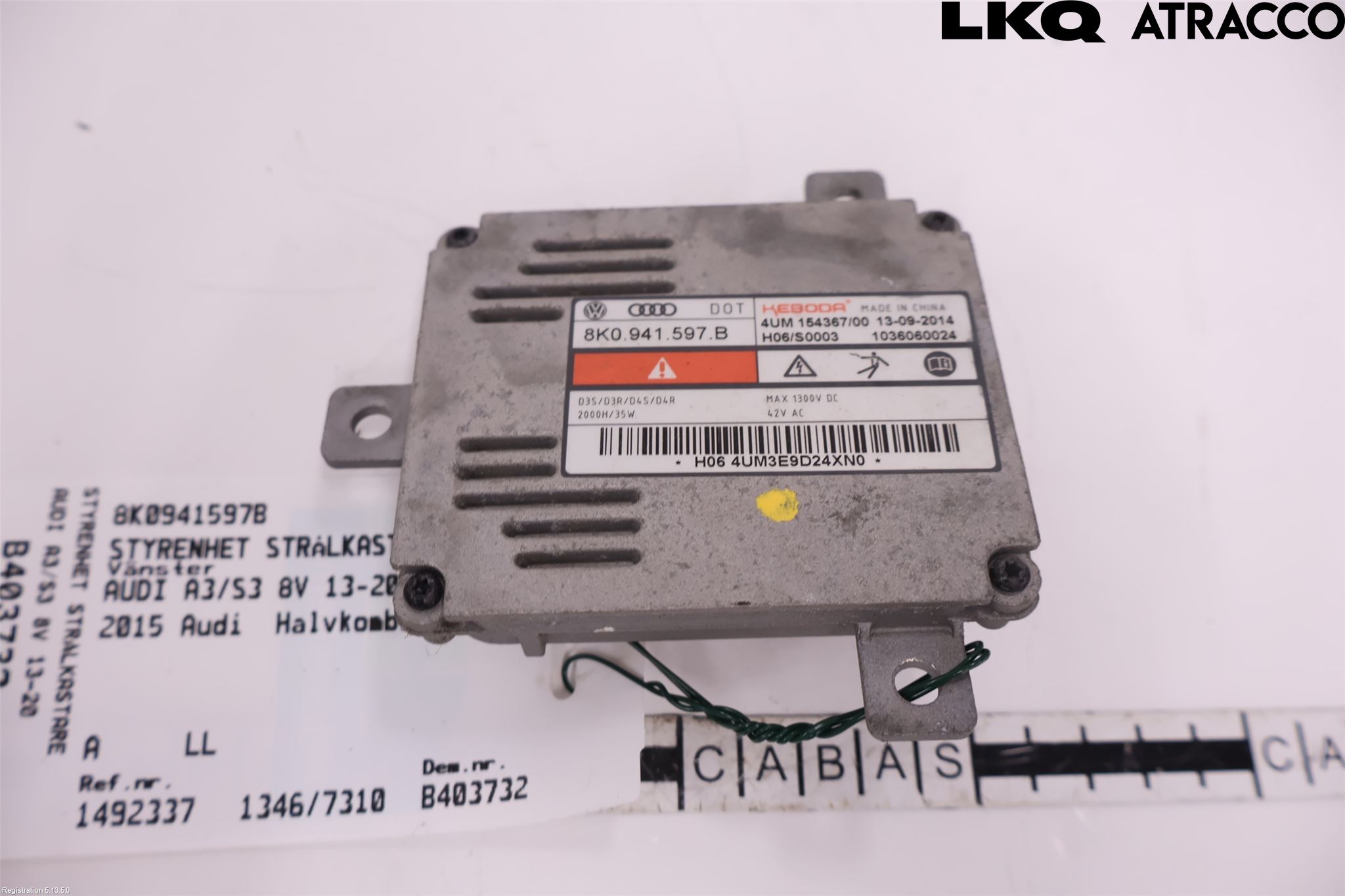 Audi A3/S3 8V 13-20 Styreenhet Xenon
