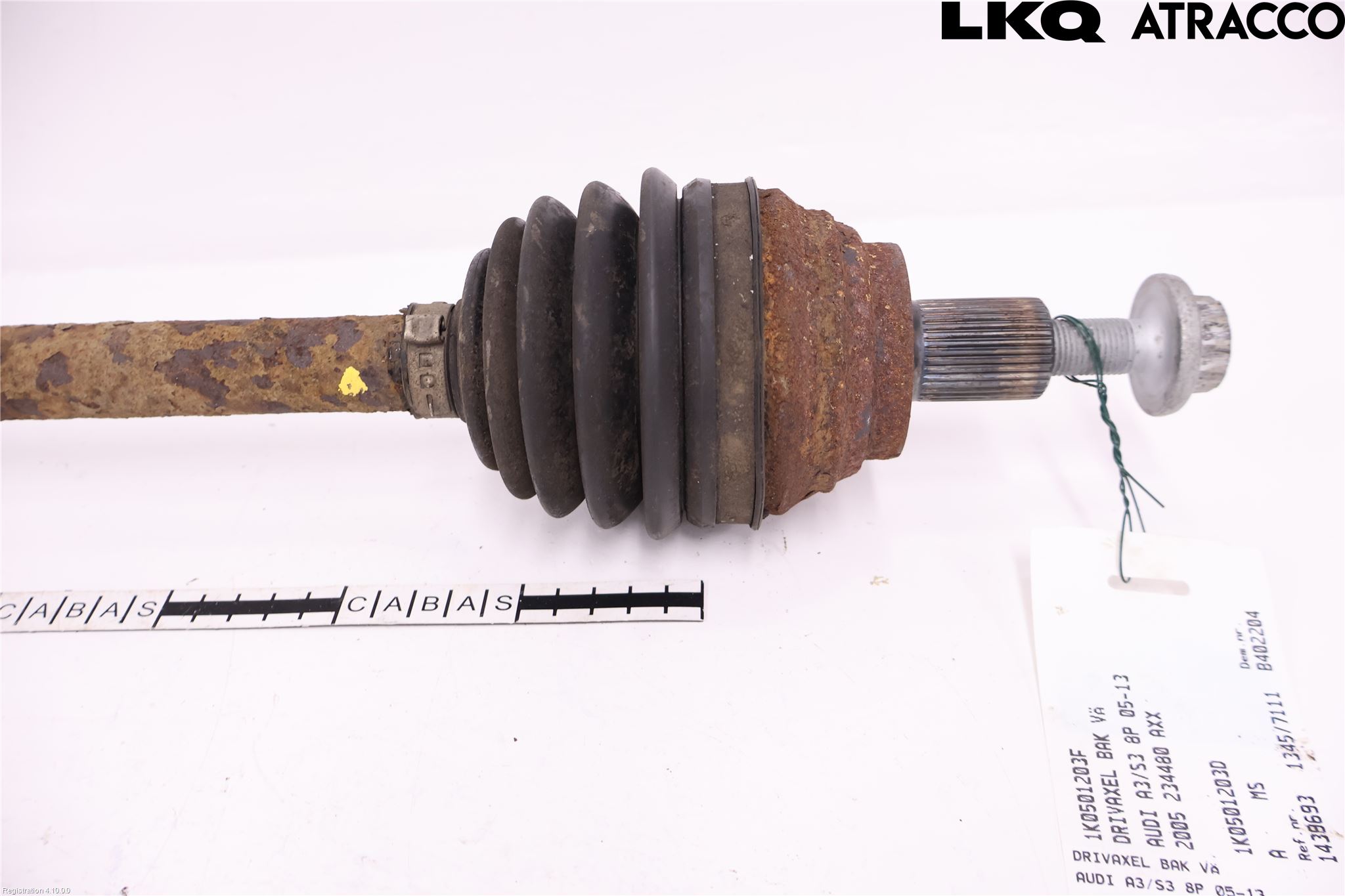 Audi A3/S3 05-13 Drivaksel Bak Kompl Venstre