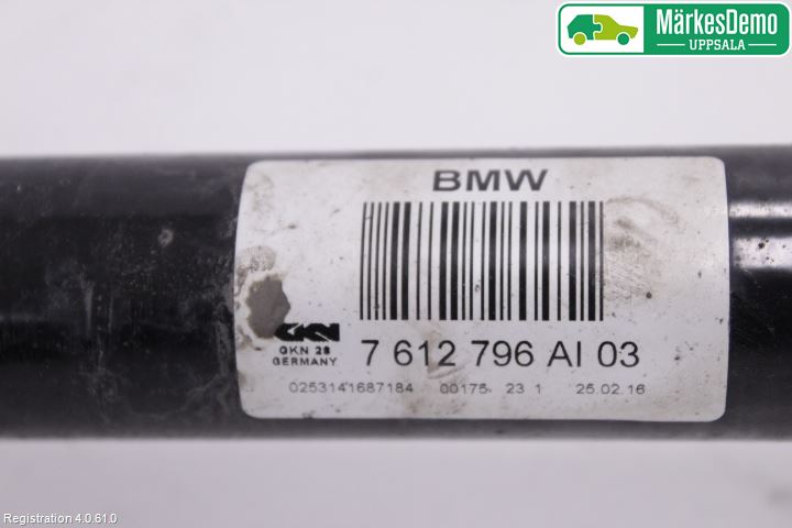 BMW X4 F26 14-18 Drivaksel Bak Kompl Høyre