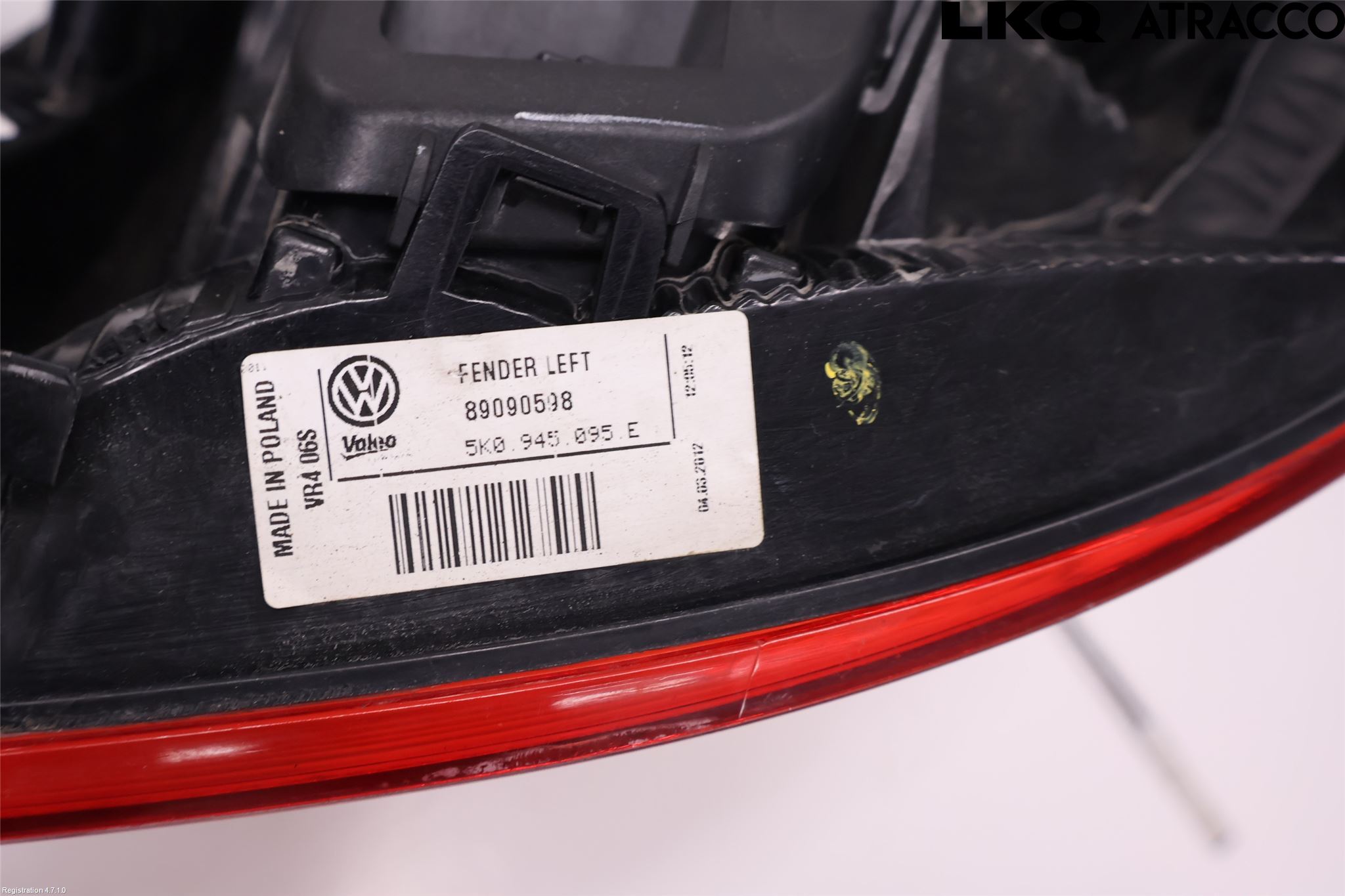 Volkswagen VW GOLF VI 09-13 Baklykt Venstre
