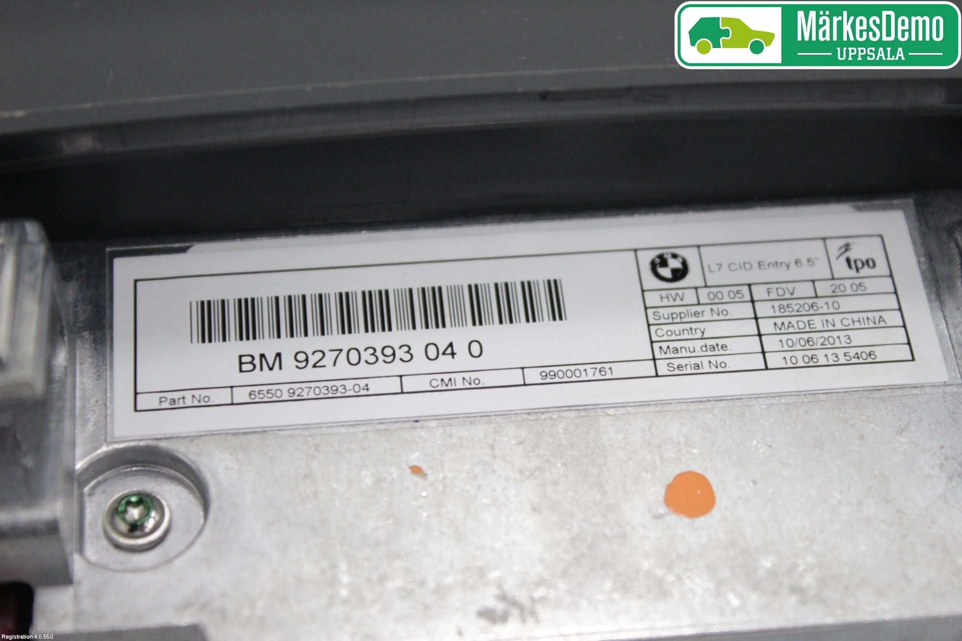 BMW 3 F30/F31/F80 12-19 Instr Skjerm Dvd-Gps-Ac-Tlf