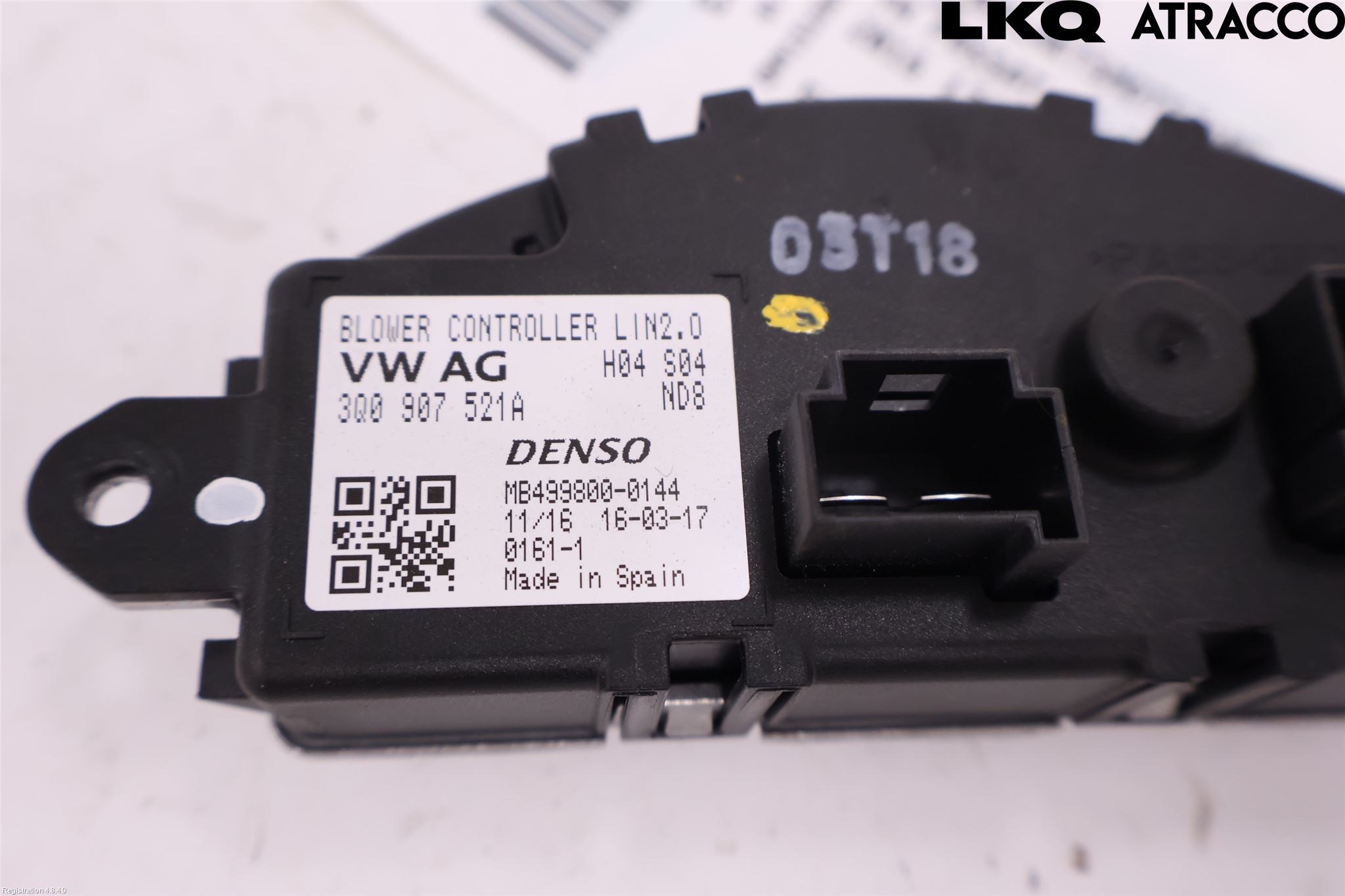 Volkswagen VW PASSAT 15-19 Varmeapparat Viftemotstand