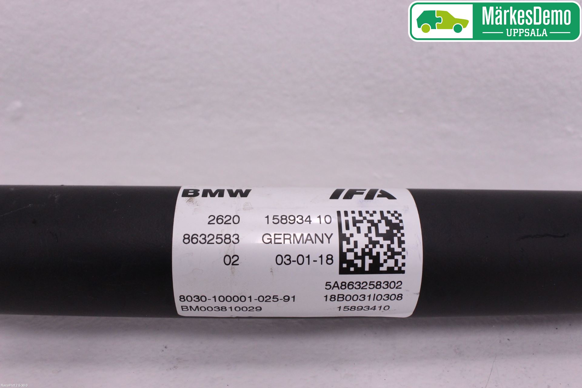 BMW 5 G30/G31/F90 17-23 Mellomaksel Fremre 4Wd