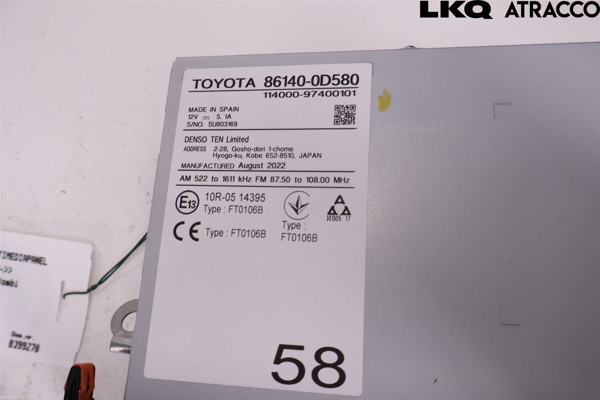 Toyota YARIS XP21 20- Stereo Radio Med Cd