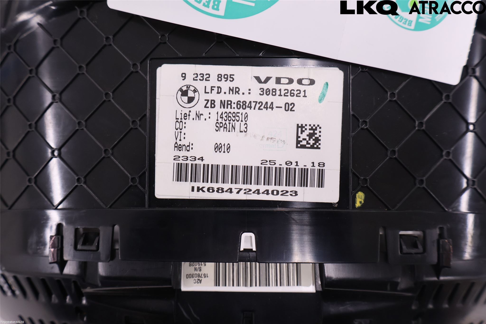 BMW 3 F30/F31/F80 12-19 Instr Kombinert