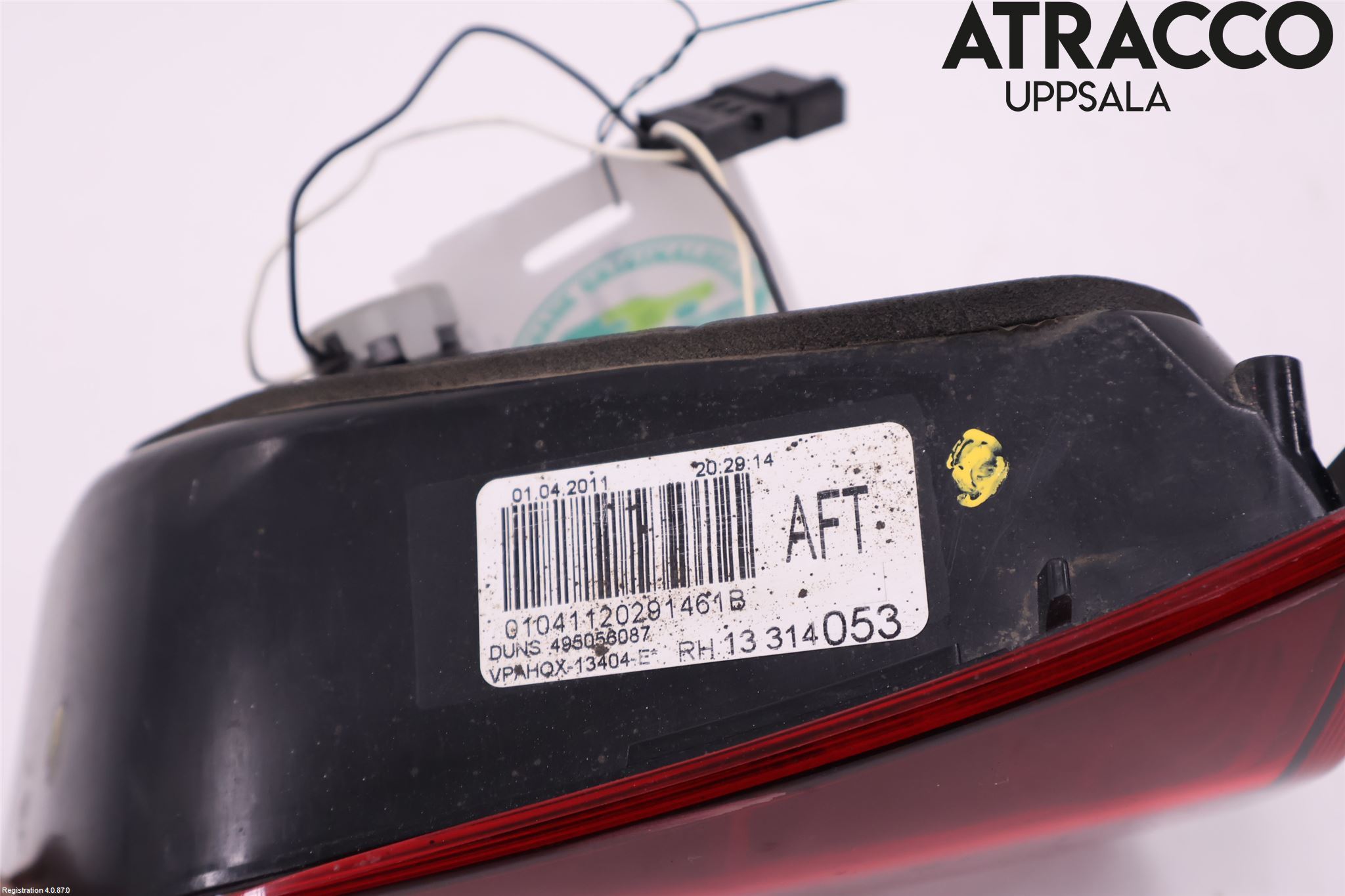Opel ASTRA J 10-15 Baklykt Venstre  På Luke(Indre