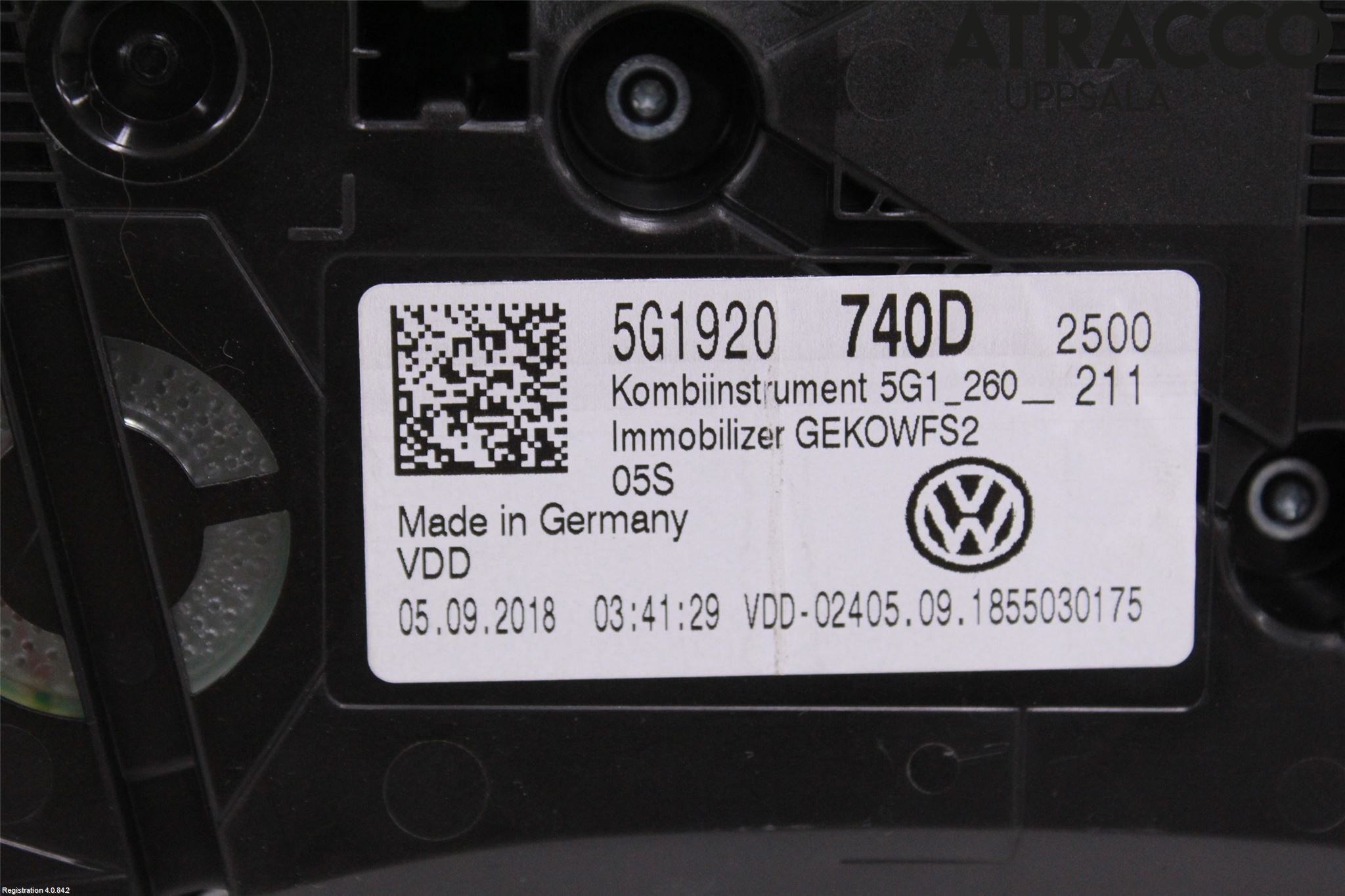 Volkswagen VW GOLF / E-GOLF VII 13-20 Instr Speedometer