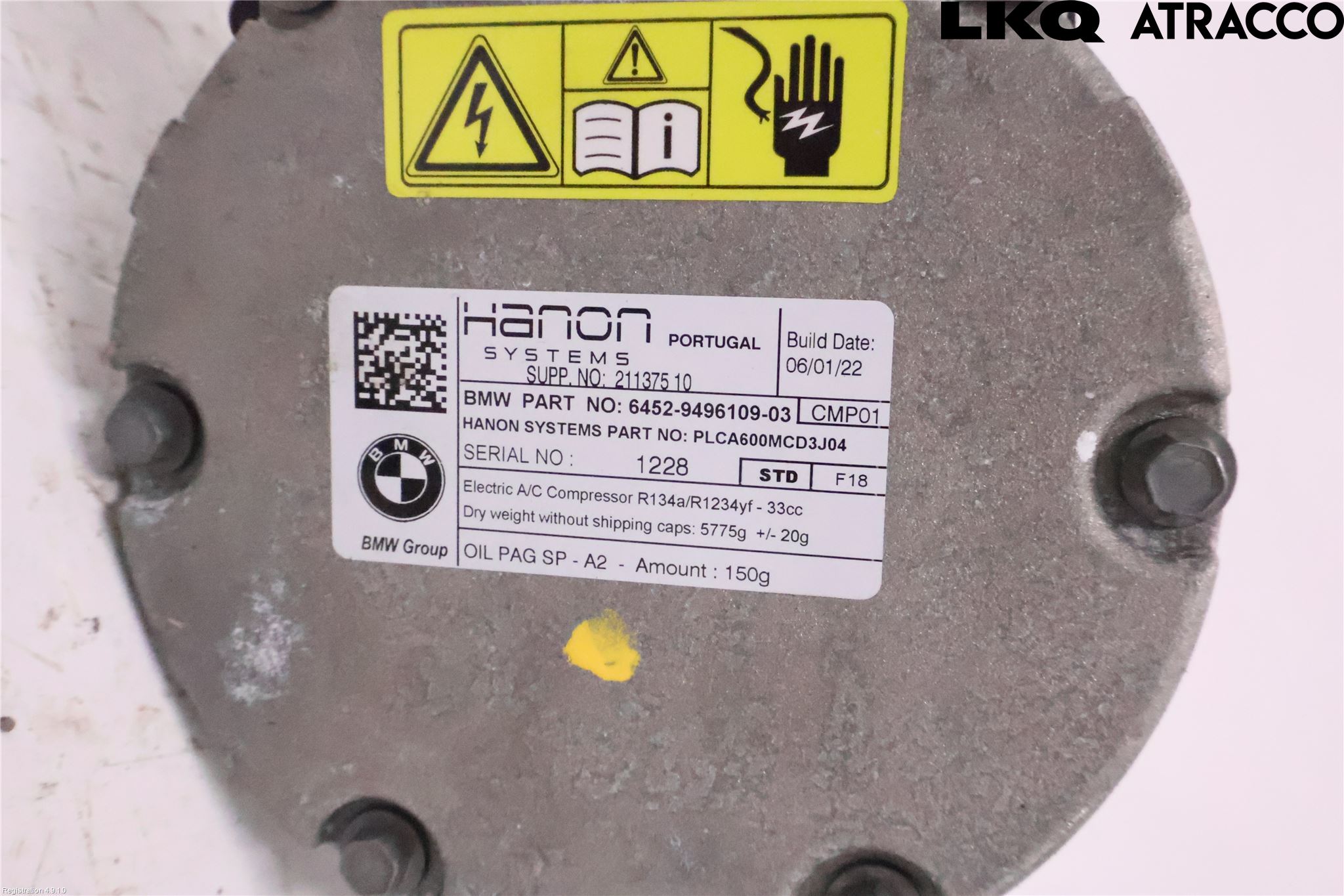 BMW X1 F48 15-22 Varme Ac Kompressor