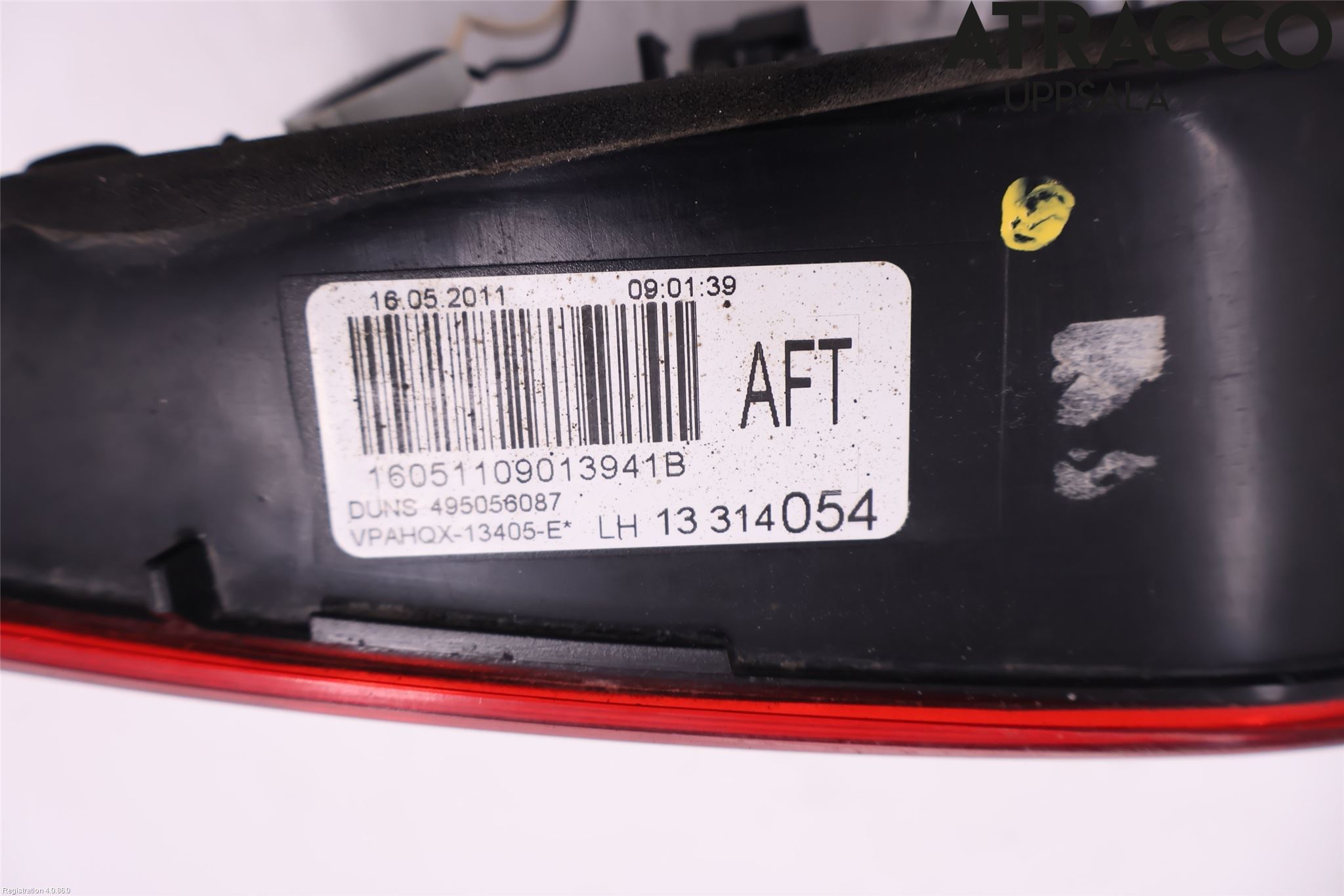 Opel ASTRA J 10-15 Baklykt Venstre  På Luke(Indre