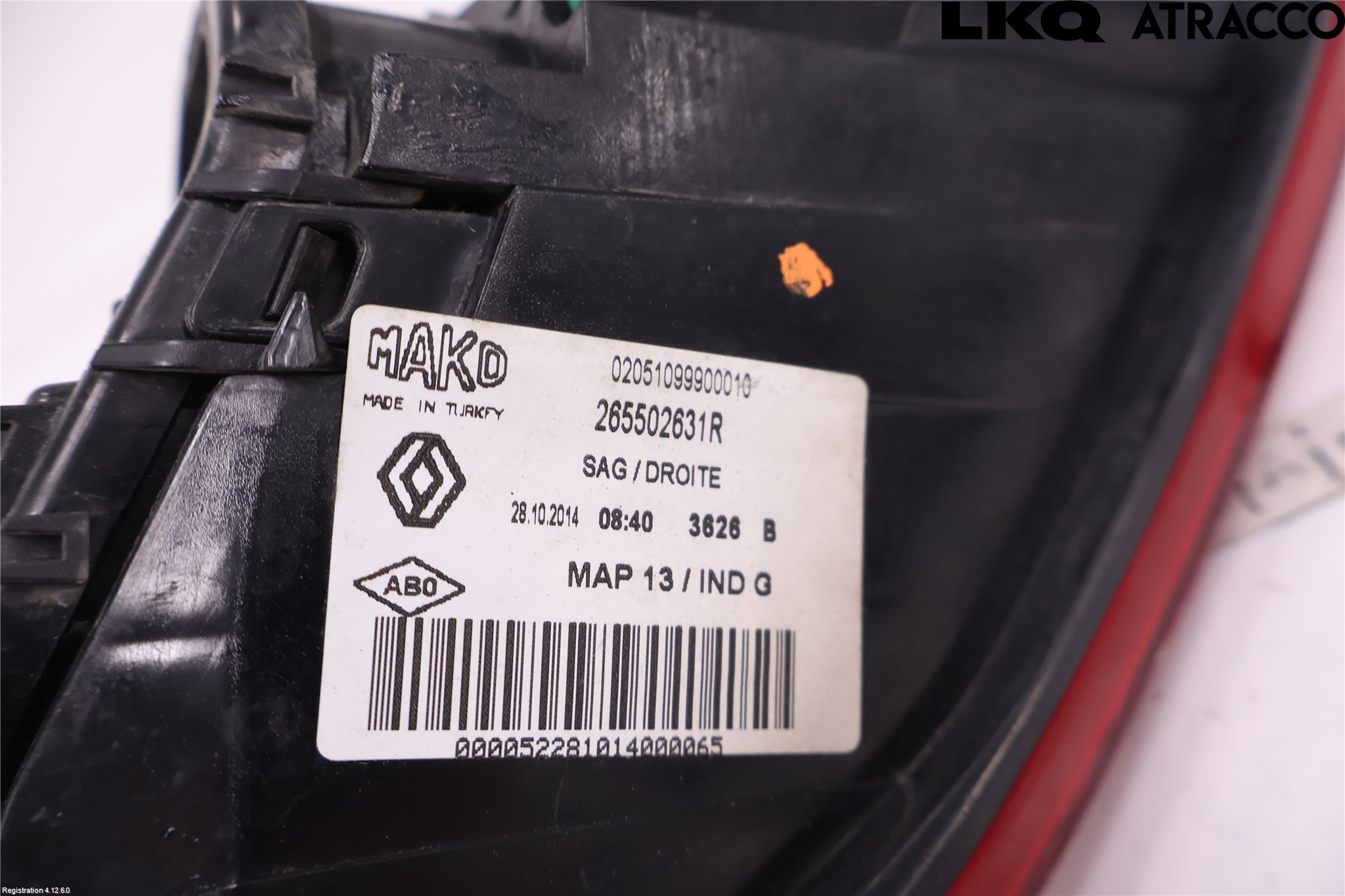 Renault CLIO IV 12-16 Baklykt Høyre