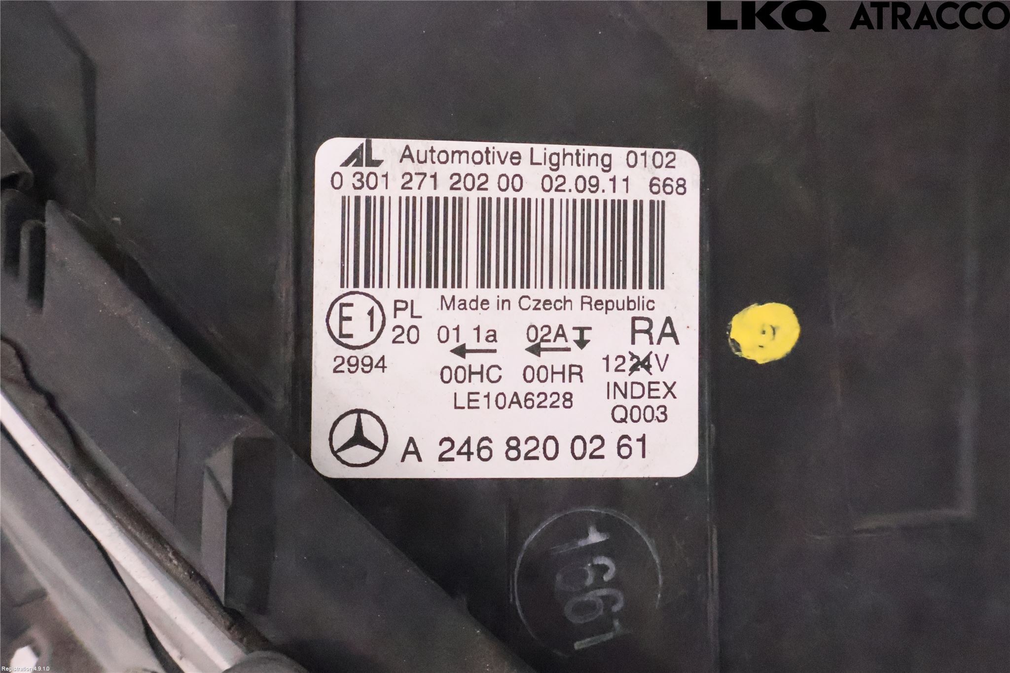 Mercedes-Benz MB B-KLASS (W246/W242) 12-19 Frontlykt Høyre