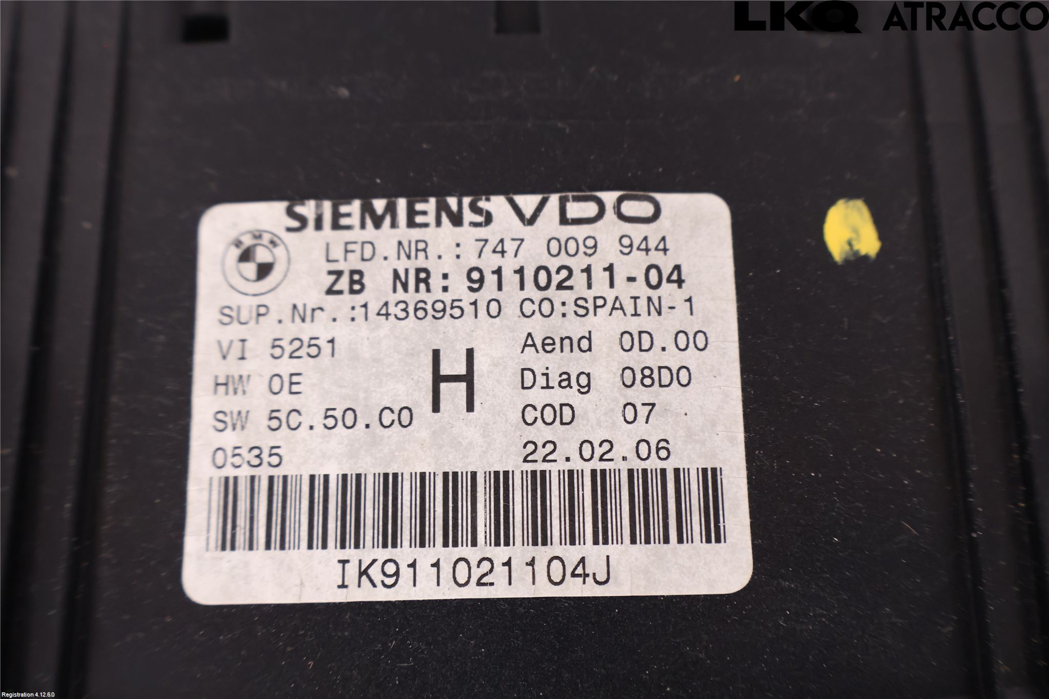 BMW 3 E90/91 SED/TOU 05-12 Instr Kombinert
