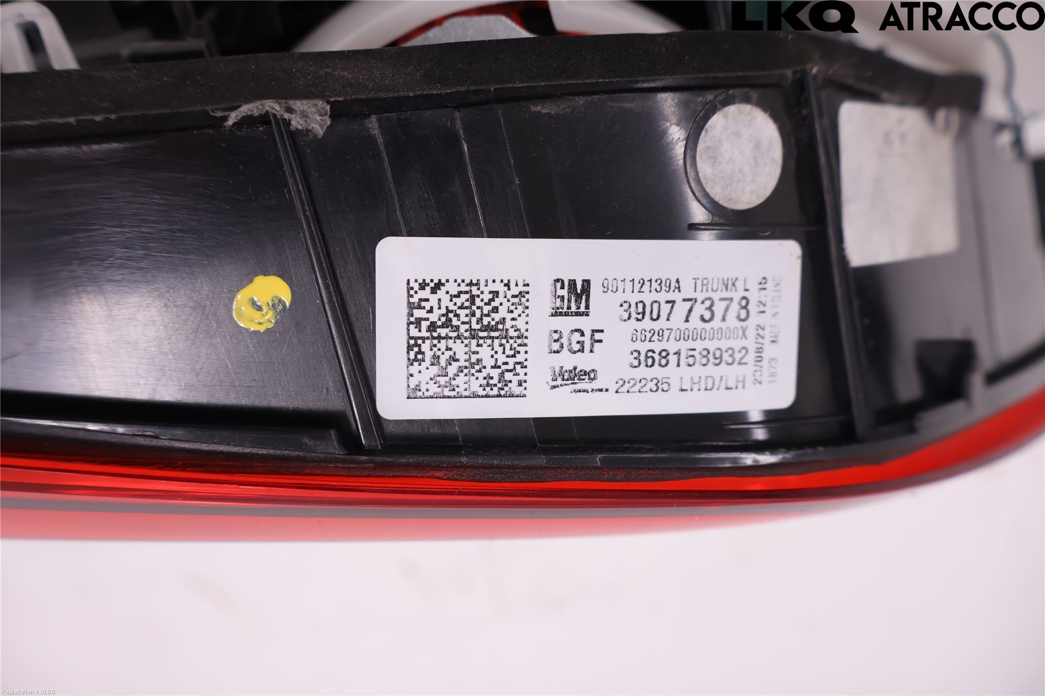 Opel ASTRA K 16-22 Baklykt Venstre  På Luke(Indre