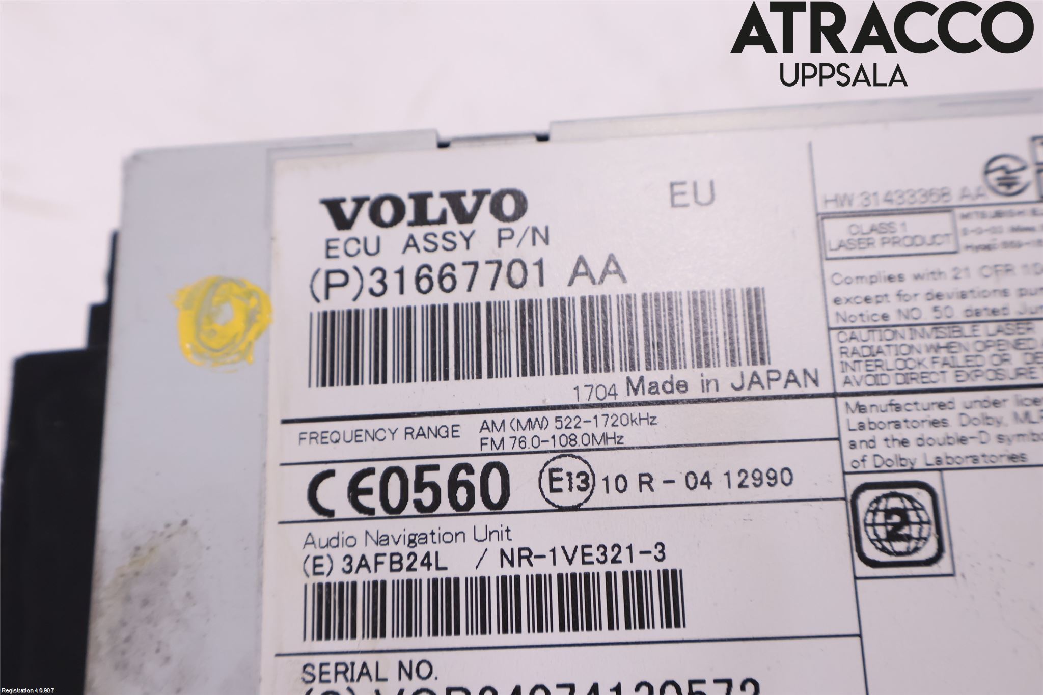 Volvo V40 CROSS COUNTRY 13-19 Stereo Radio Med Cd