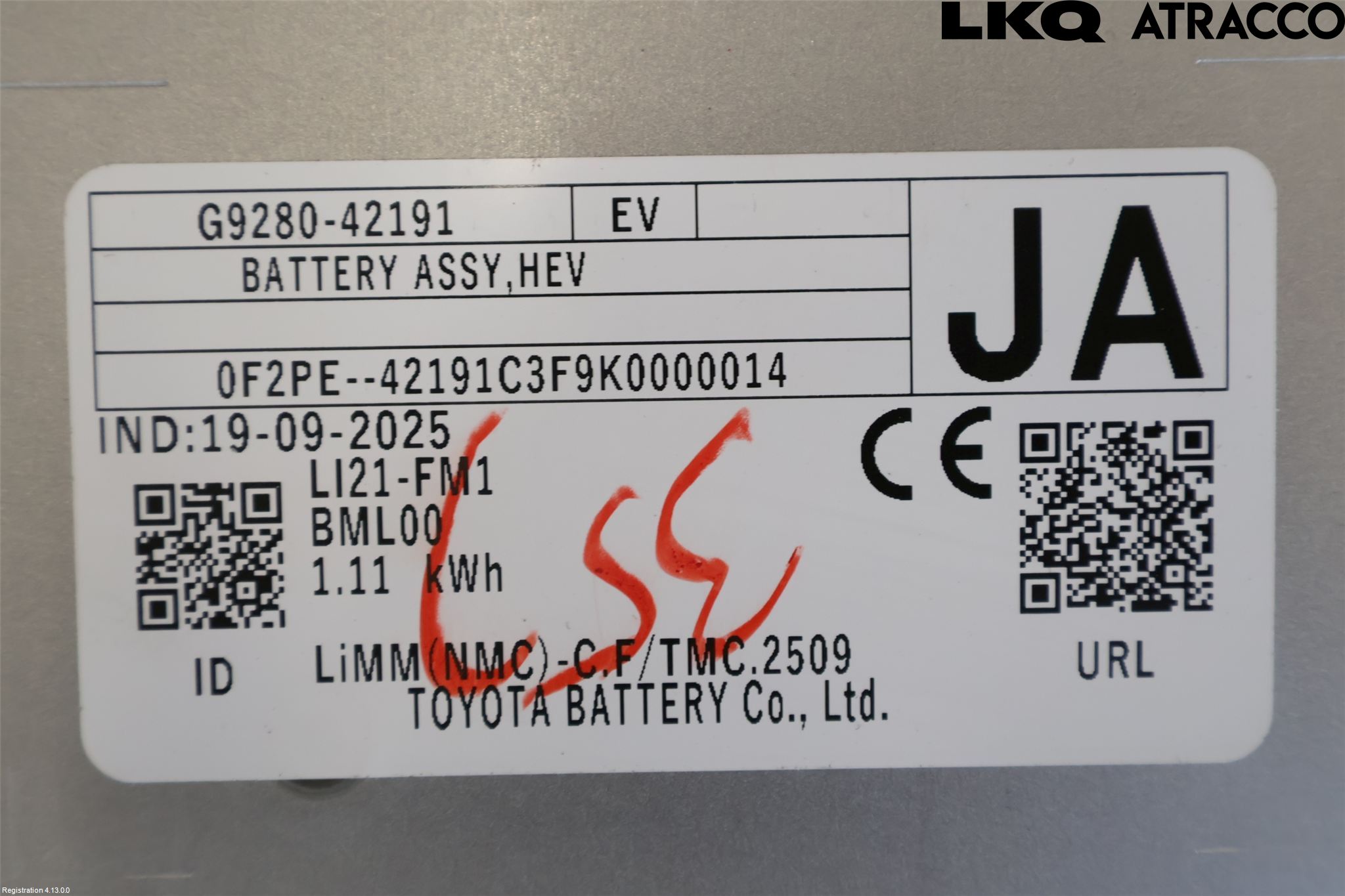 Toyota RAV4 19- Hybrid Batteri