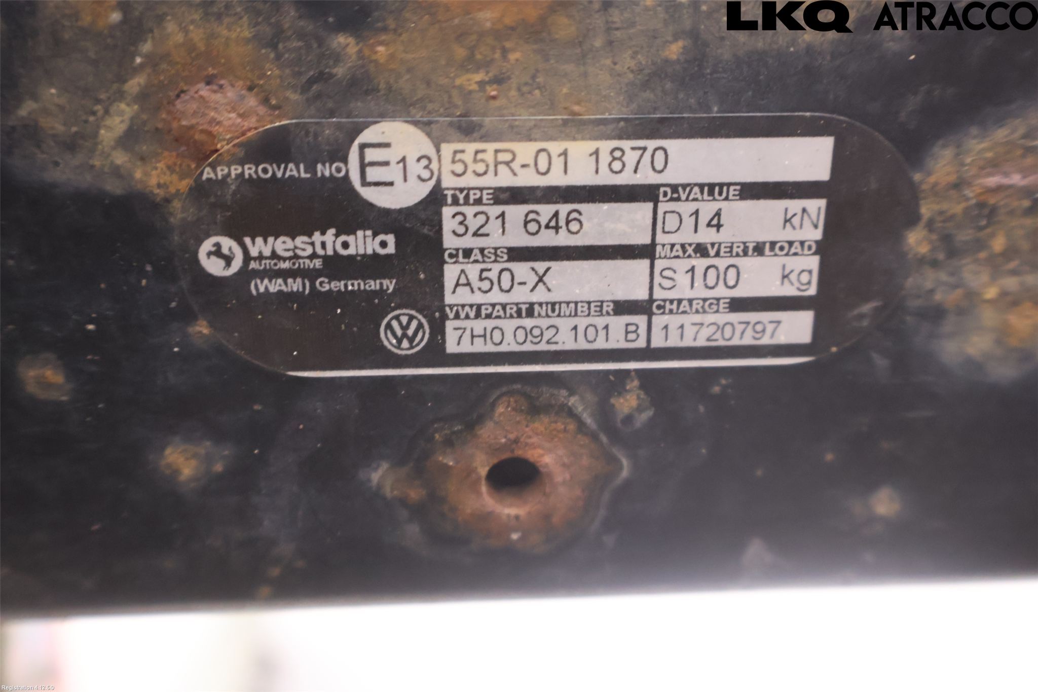 Volkswagen VW TRANSP/CARAVELLE (T5) 04-15 Tilhengerfeste