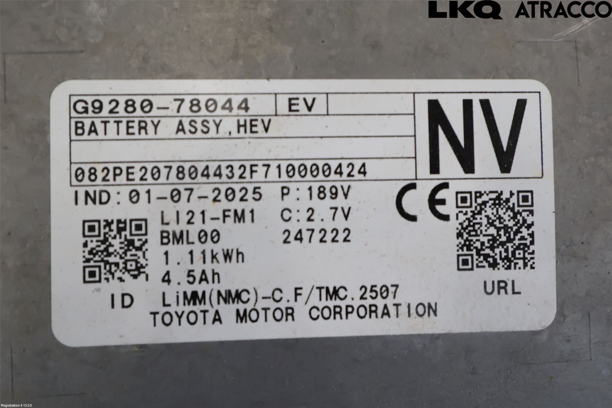 Lexus NX 340h/450h+ 21- Hybrid Batteri
