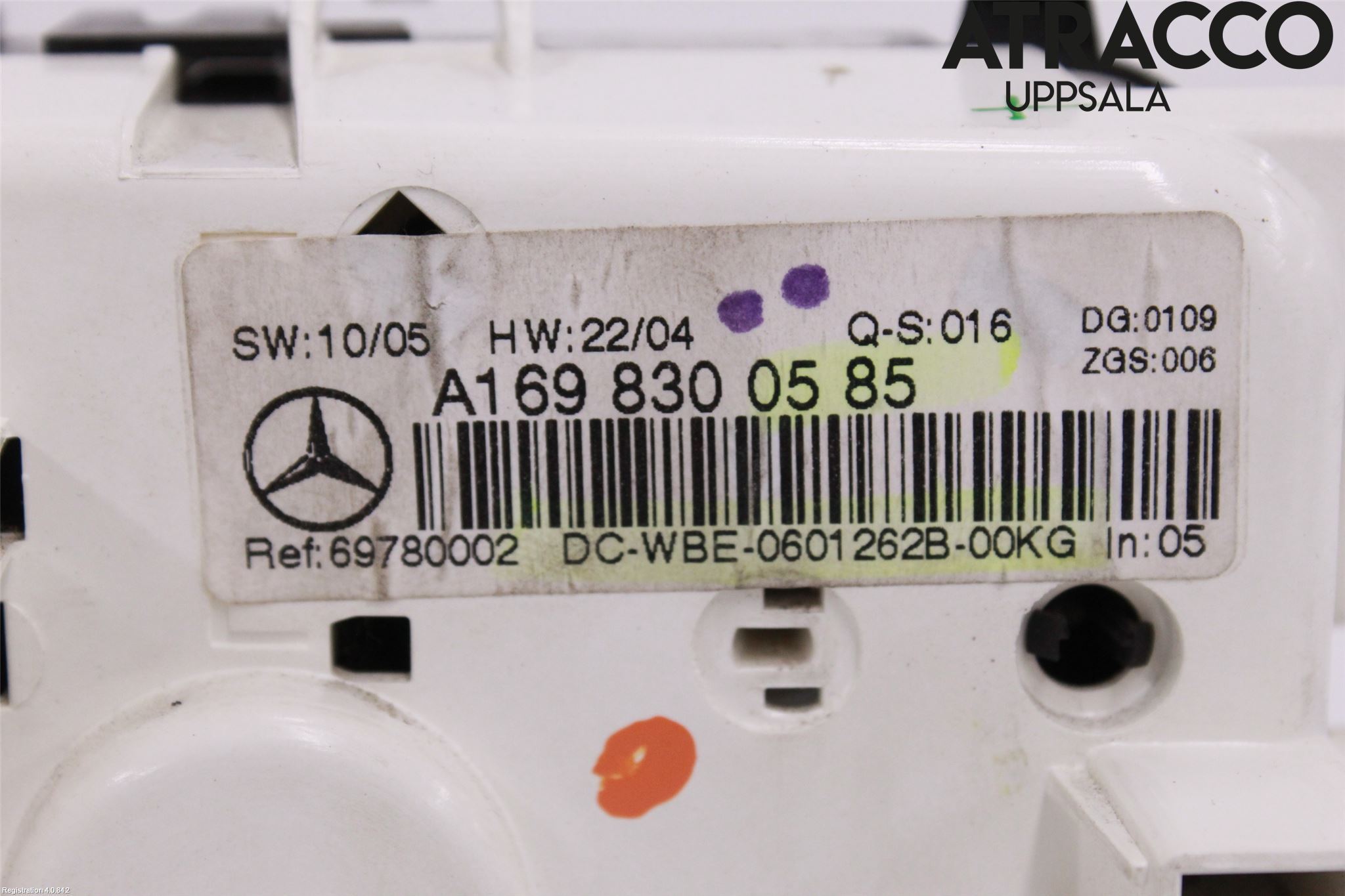 Mercedes-Benz MB B-KLASS (W245) 05-12 Varme Ac Betjening-Display