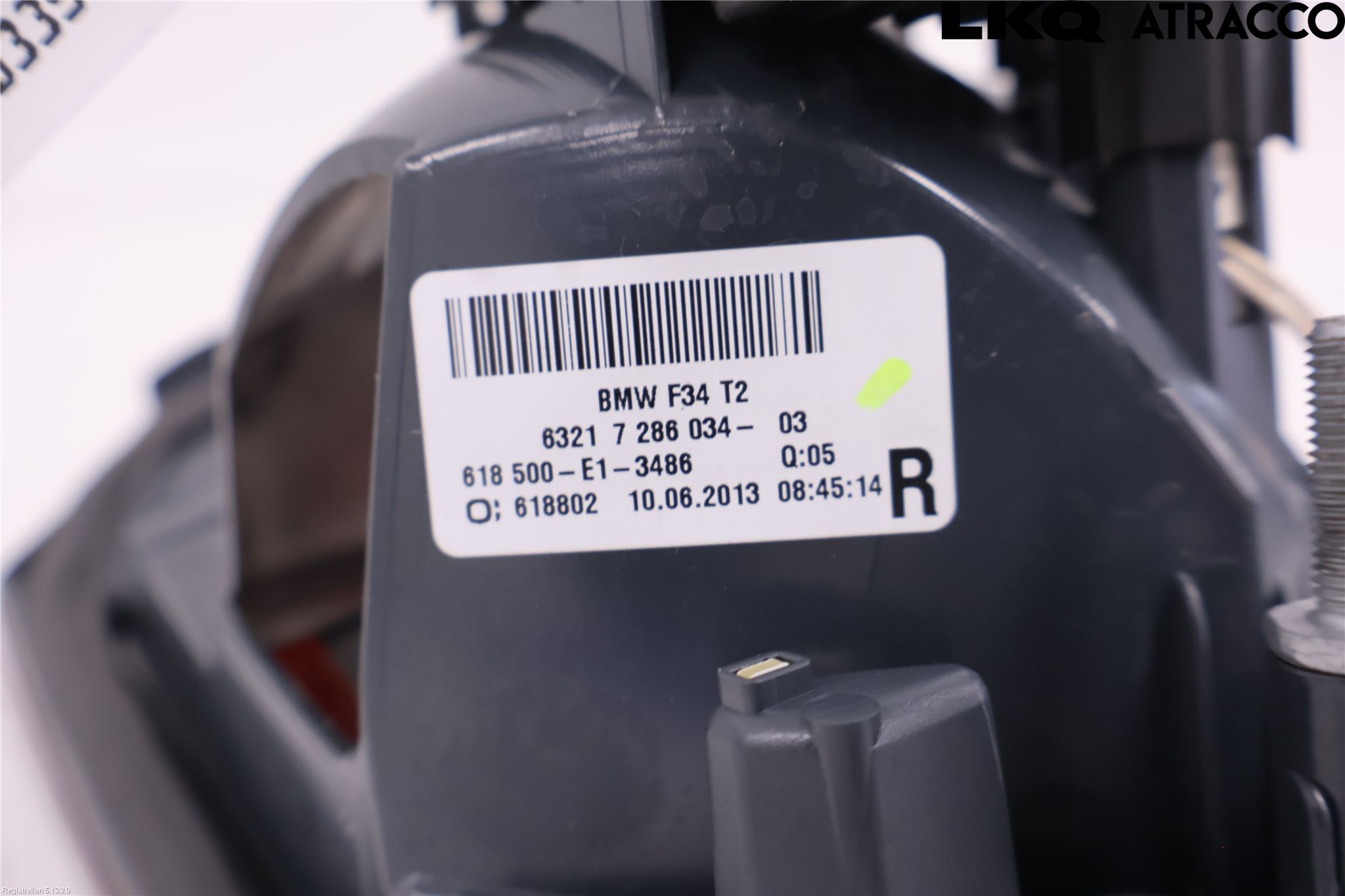 BMW 3 GT F34 13-19 Baklykt Høyre  På Luke(Indre)