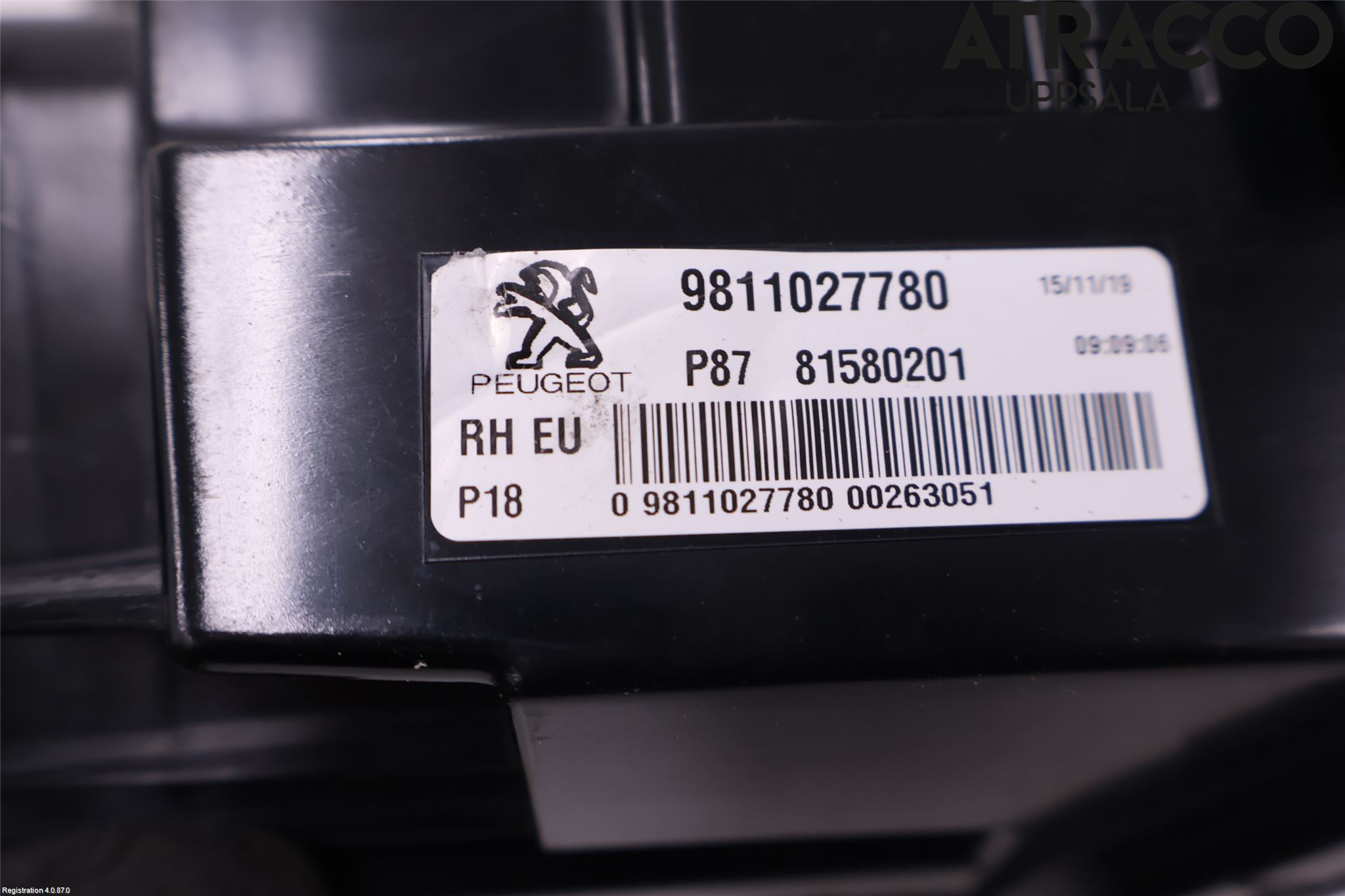 Peugeot 5008 17-24 Baklykt Høyre  På Luke(Indre)