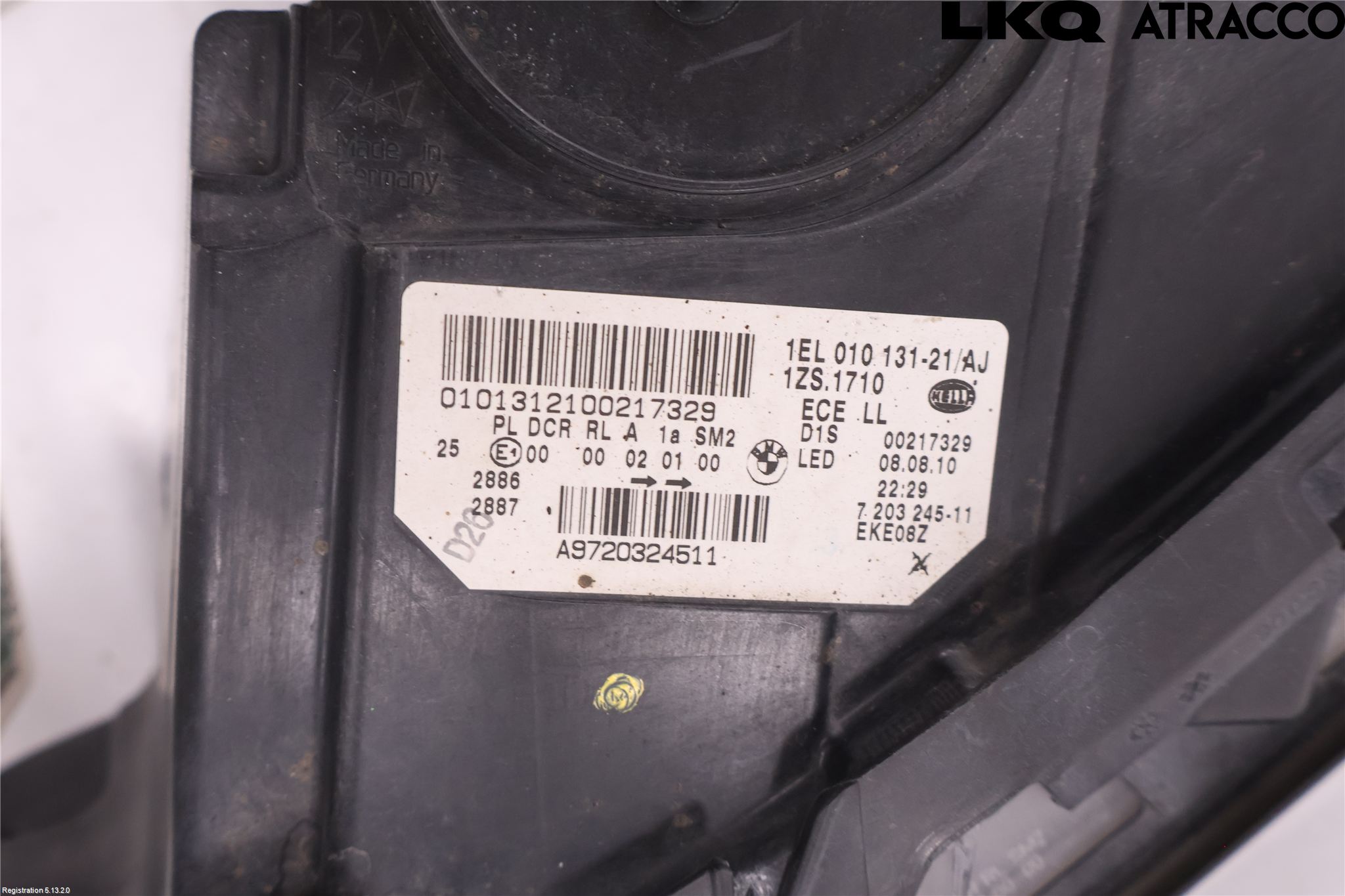 BMW 5 F10/F11/F18 09-17 Frontlykt Venstre