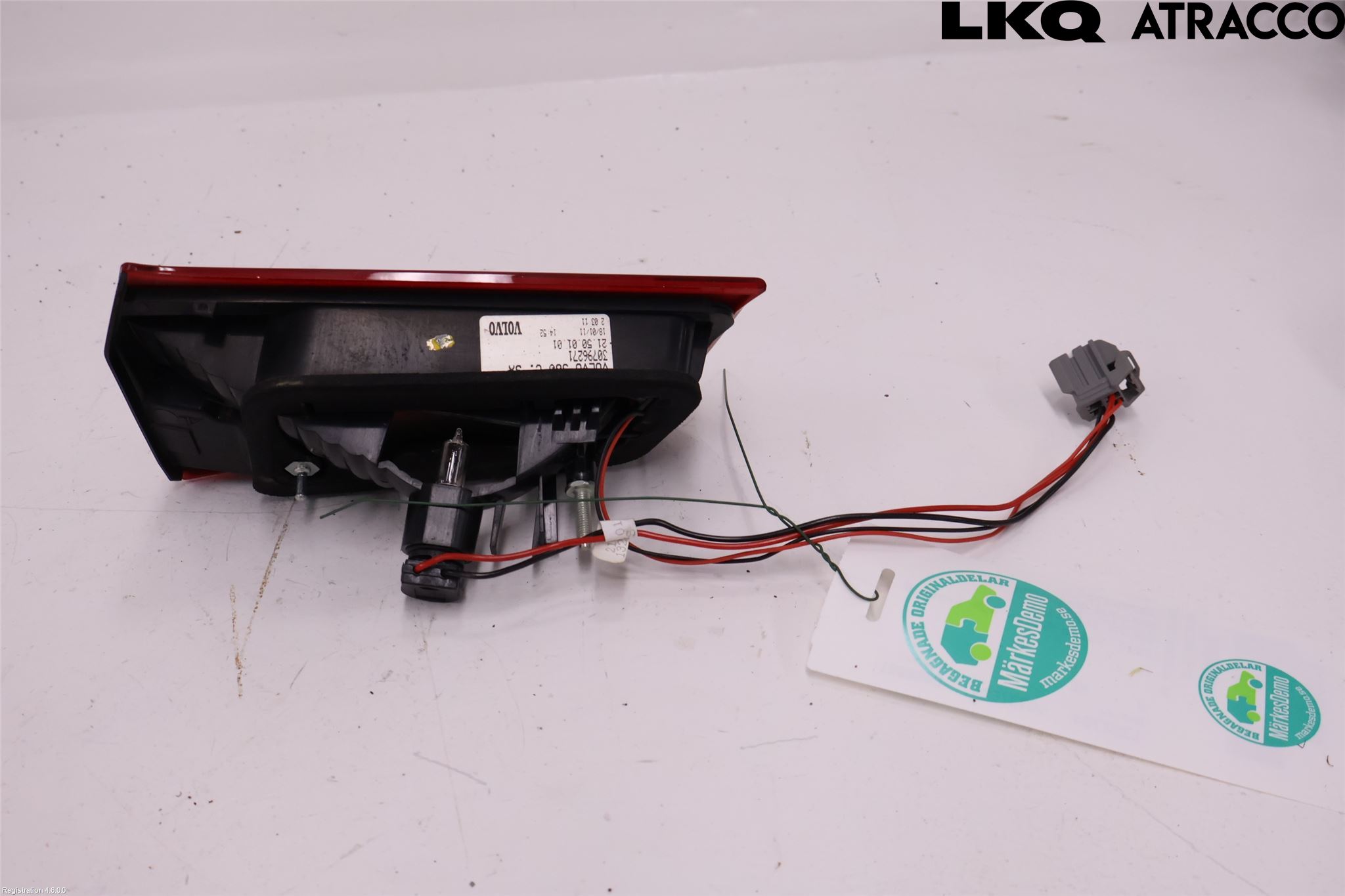 Volvo S60 11-13 Baklykt Venstre  På Luke(Indre