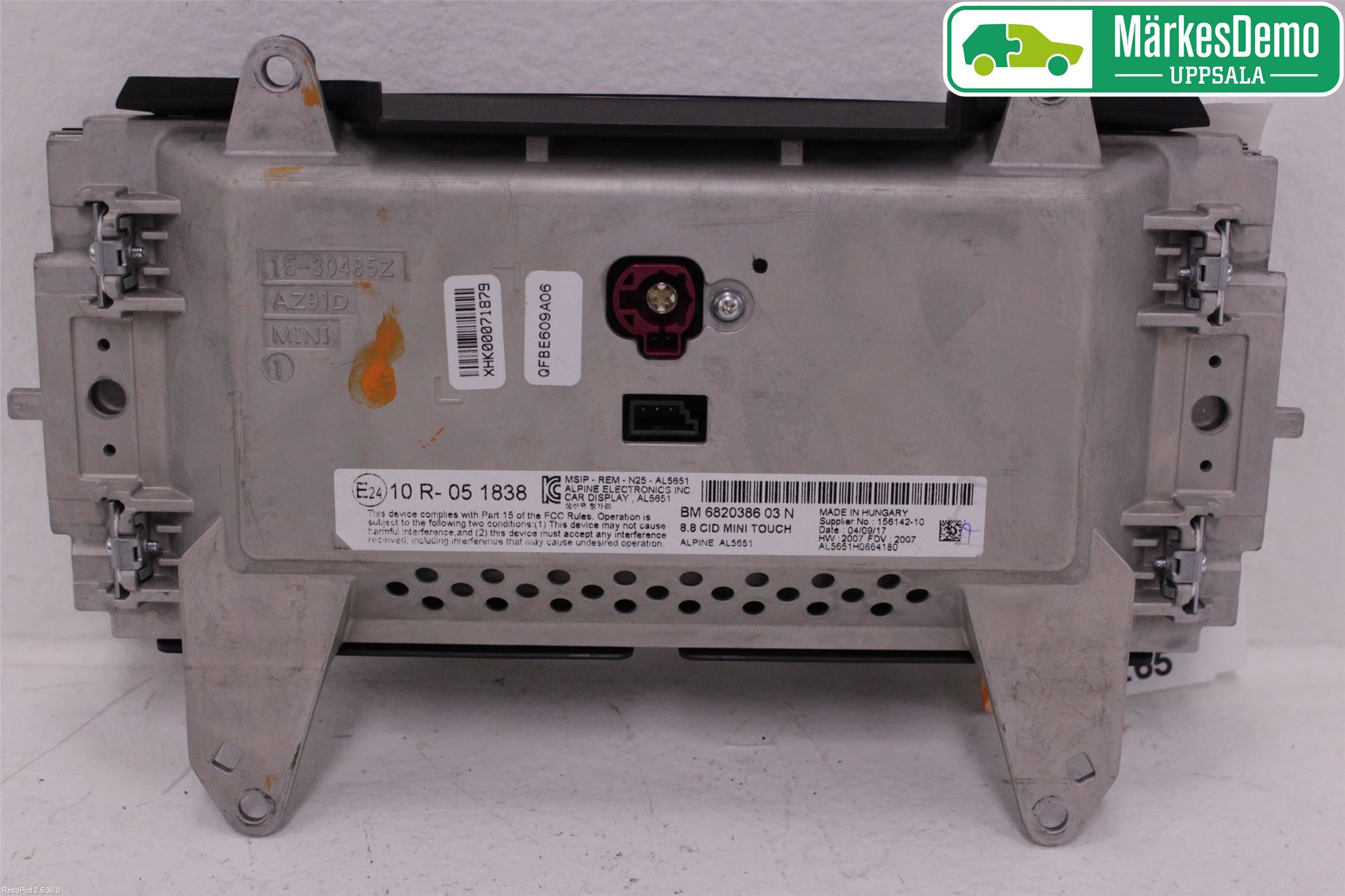 Mini COUNTRYMAN F60 17-23 Instr Skjerm Dvd-Gps-Ac-Tlf