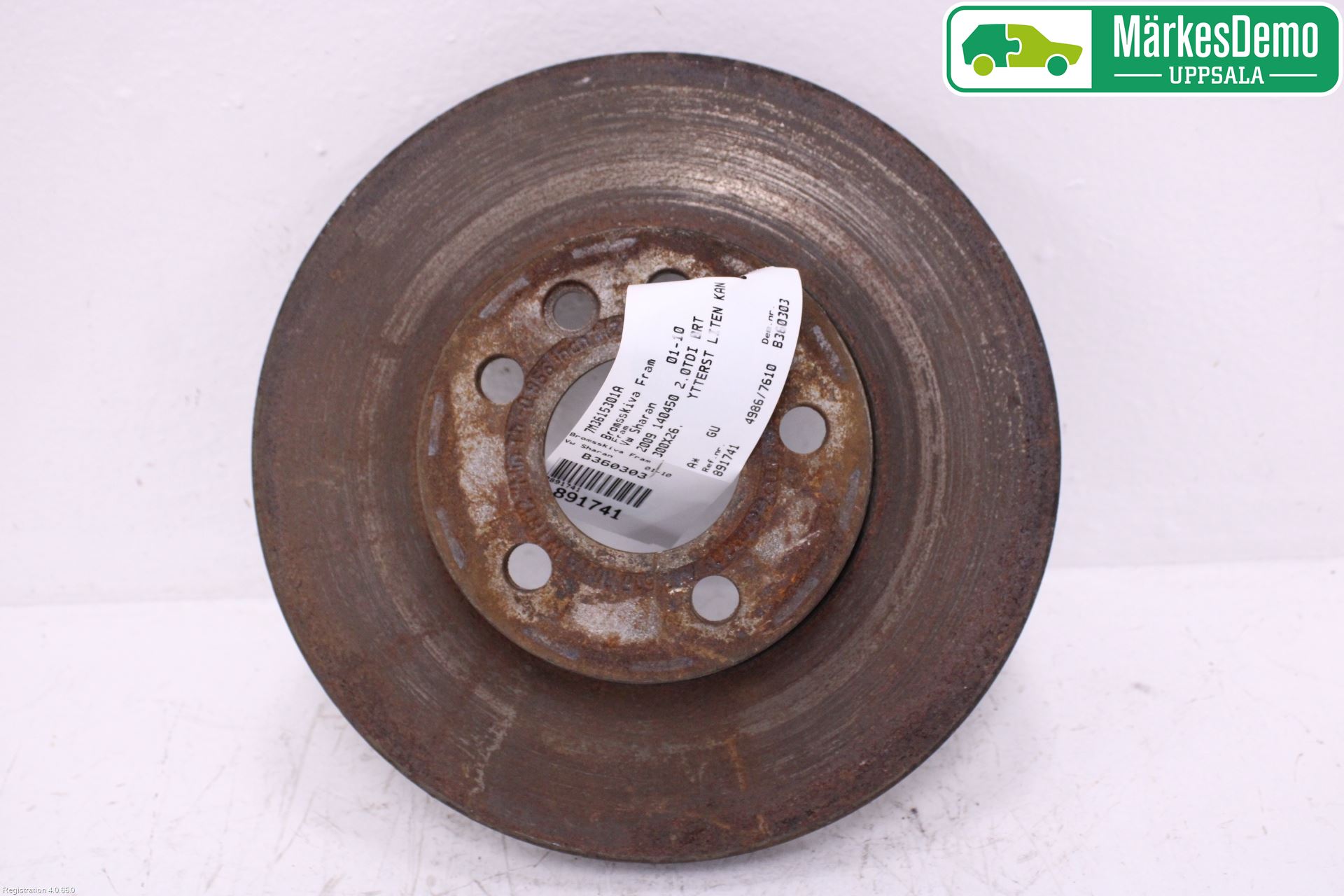 Volkswagen VW SHARAN      01-10 Bremseskive Foran