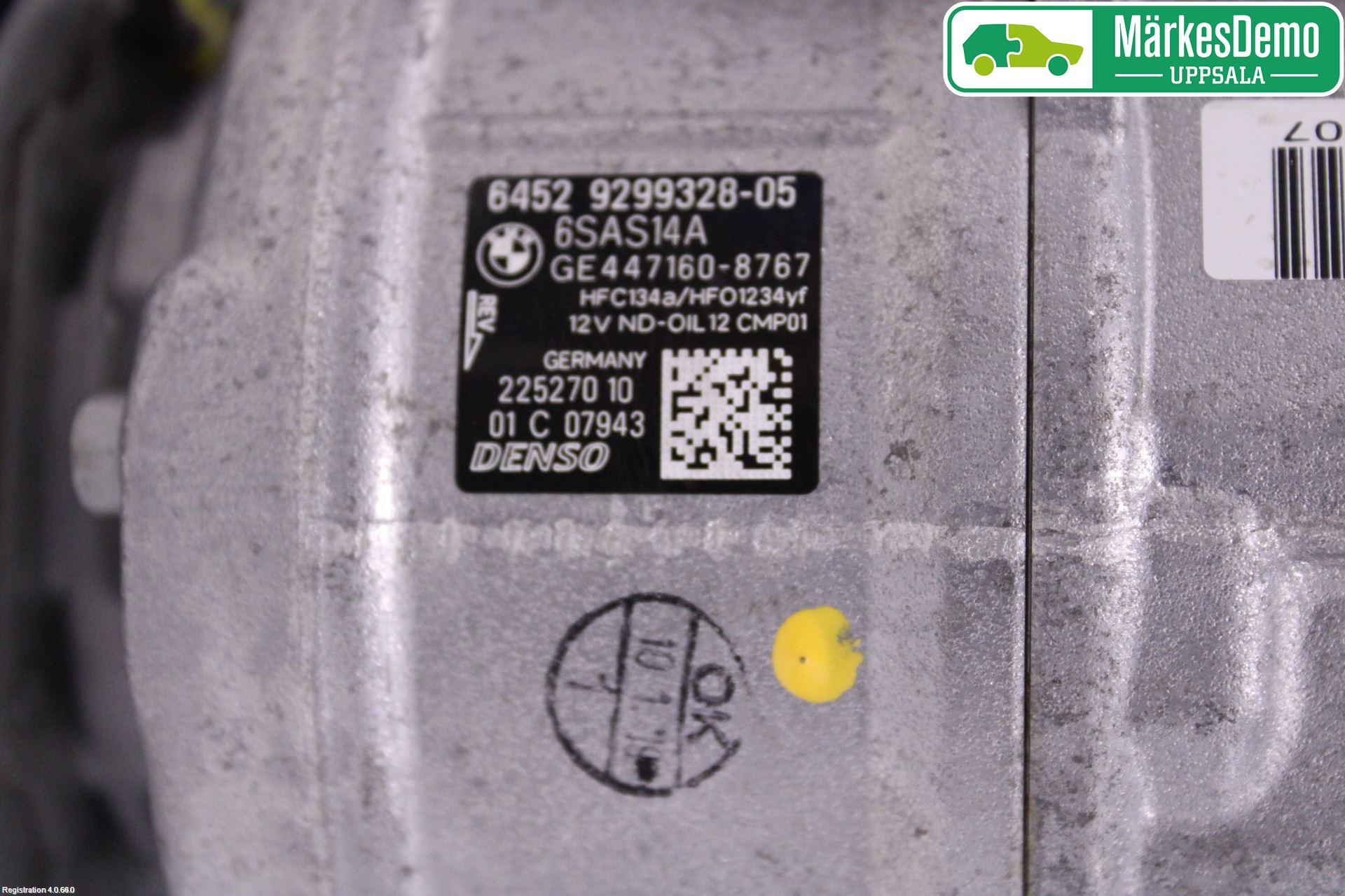 BMW 1 F20/F21 11-19 Varme Ac Kompressor