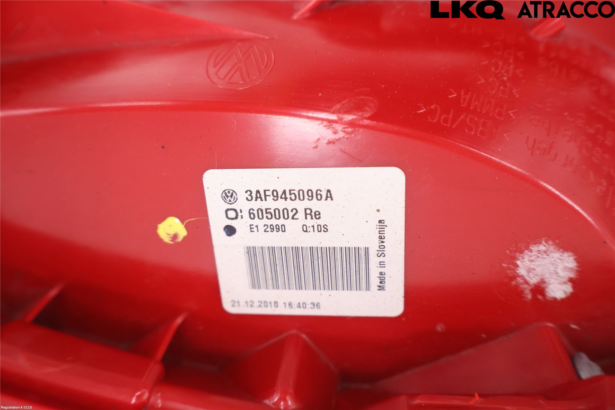Volkswagen VW PASSAT 11-14 Baklykt Høyre