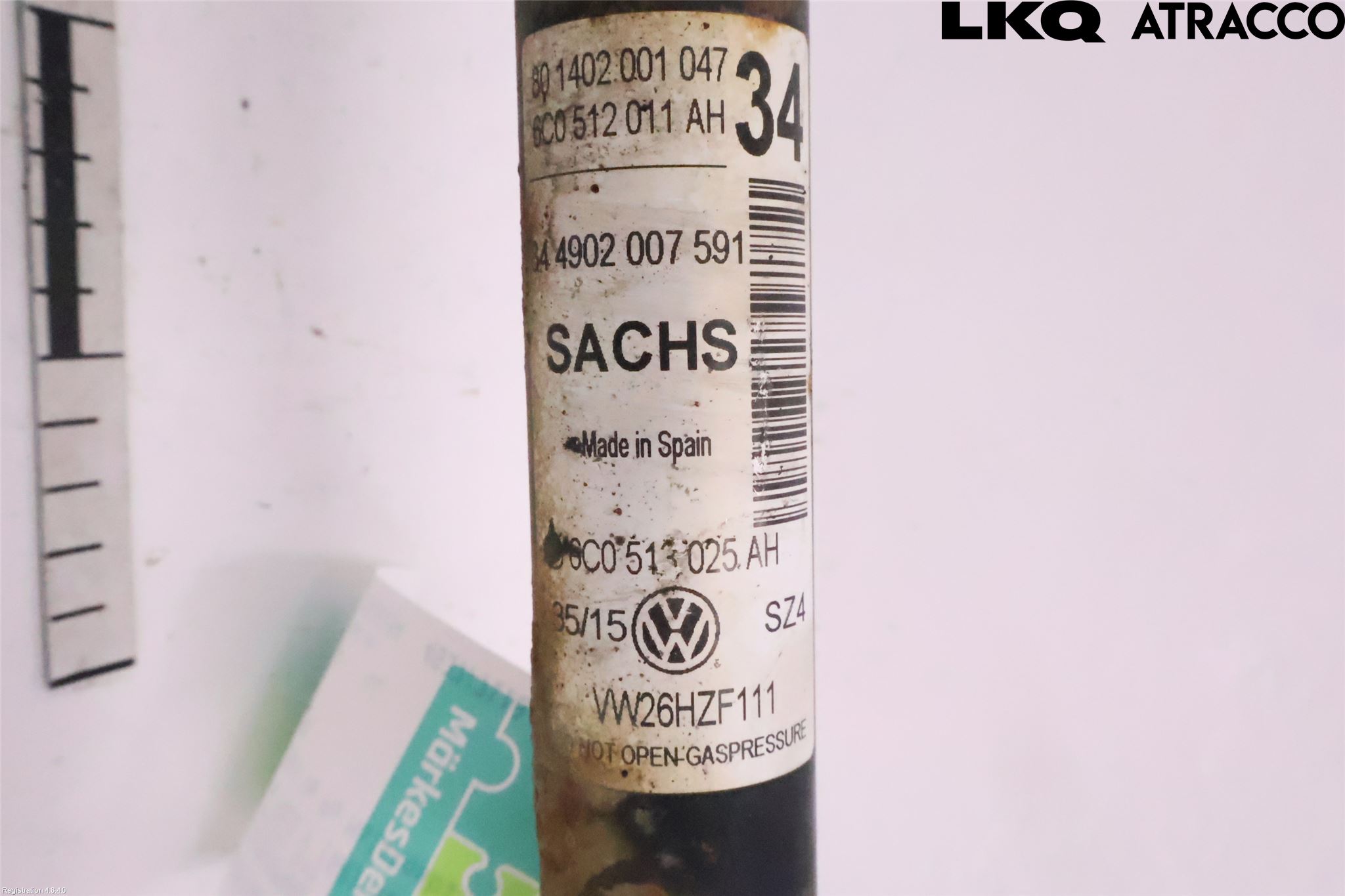 Volkswagen VW POLO 10-17 Støtdemper Bak