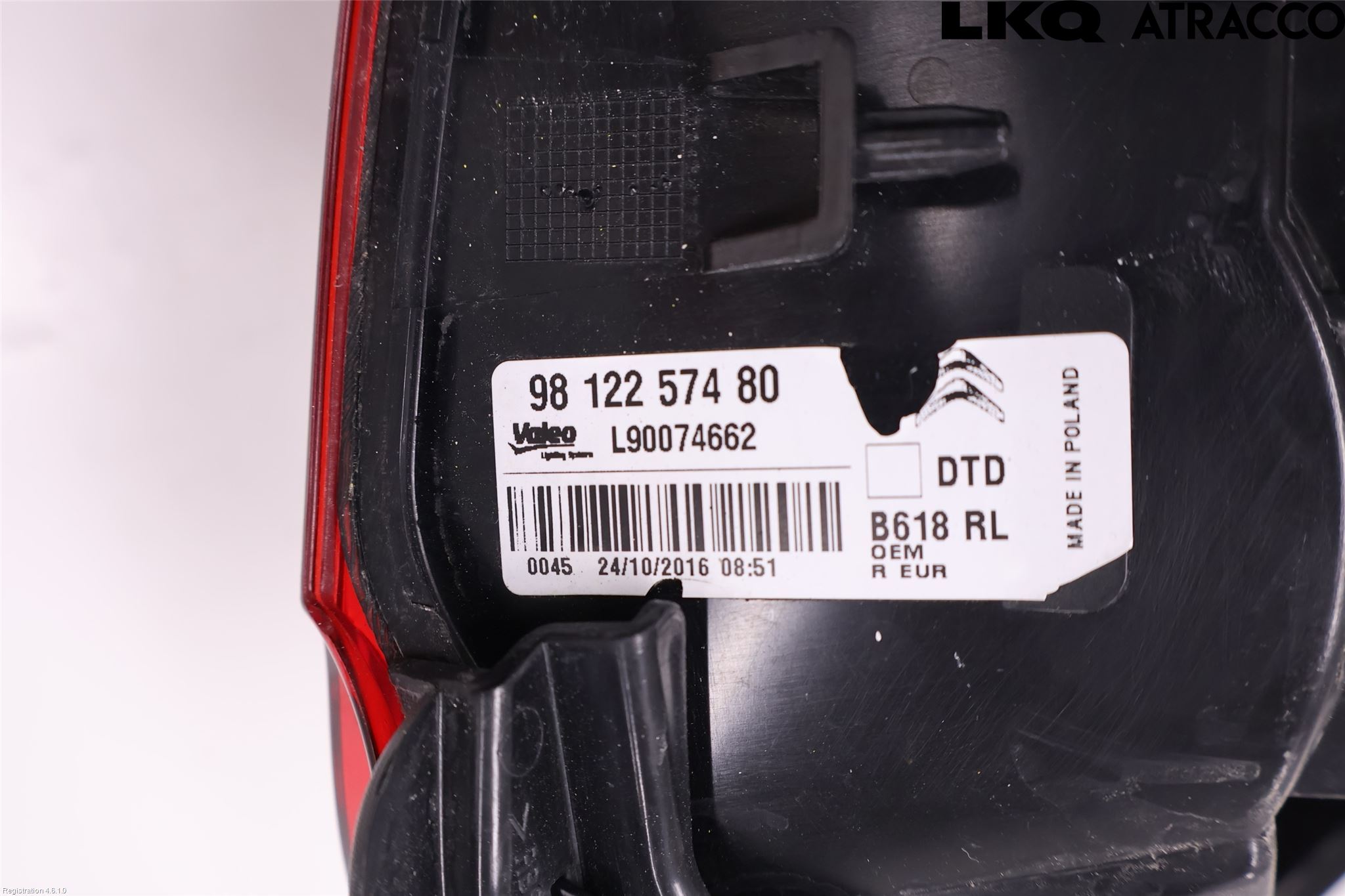 Citroen COTROEN C3 17-24 Baklykt Høyre