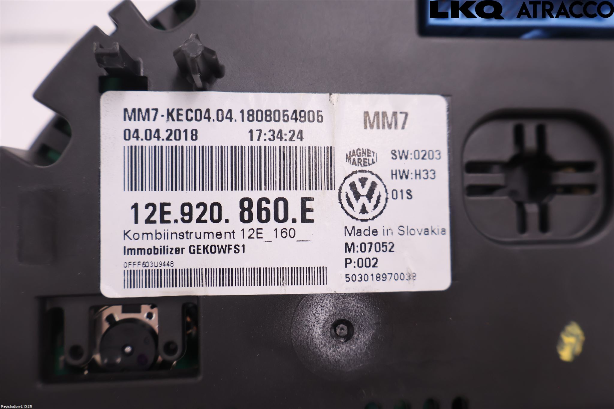 Volkswagen VW UP! / E-UP! Instr Kombinert