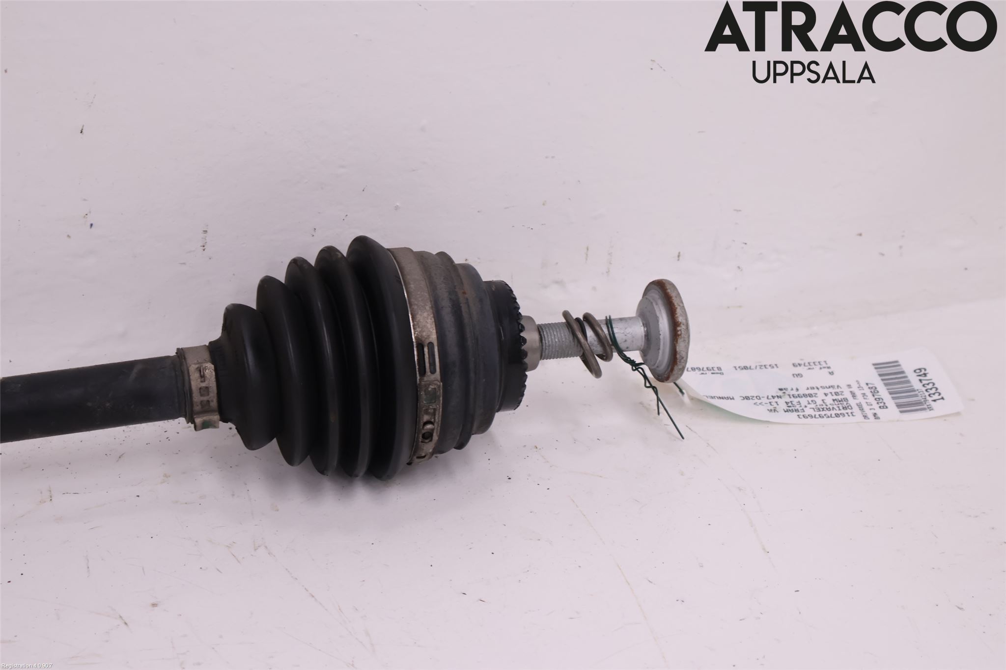 BMW 3 GT F34 13-19 Drivaksel Foran Kompl Venstre