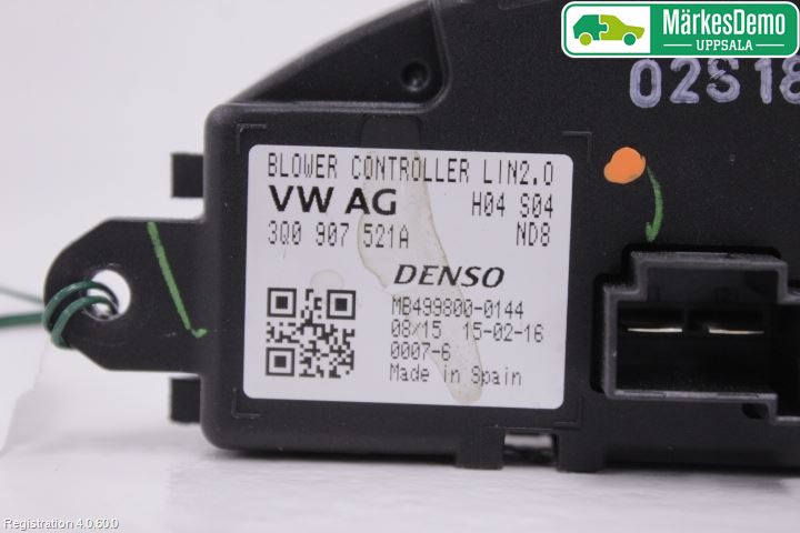 Volkswagen VW PASSAT 15-19 Varmeapparat Viftemotstand