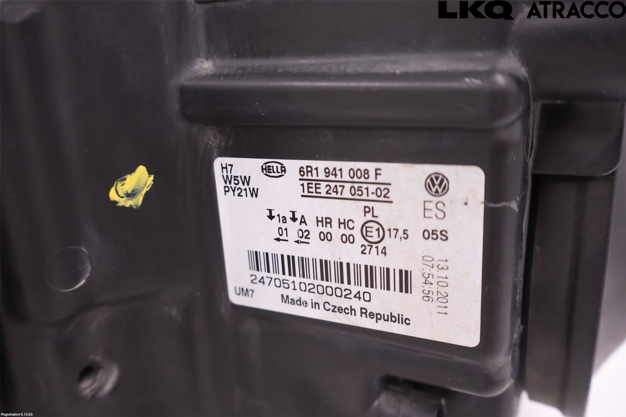 Volkswagen VW POLO 10-17 Frontlykt Høyre